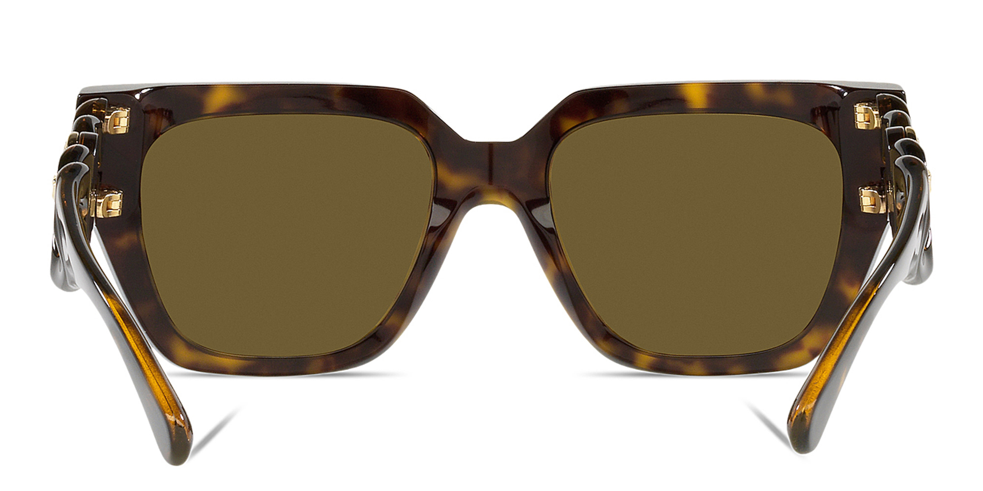 VERSACE Medusa Chain Square Sunglasses in Havana – Product Photo 4