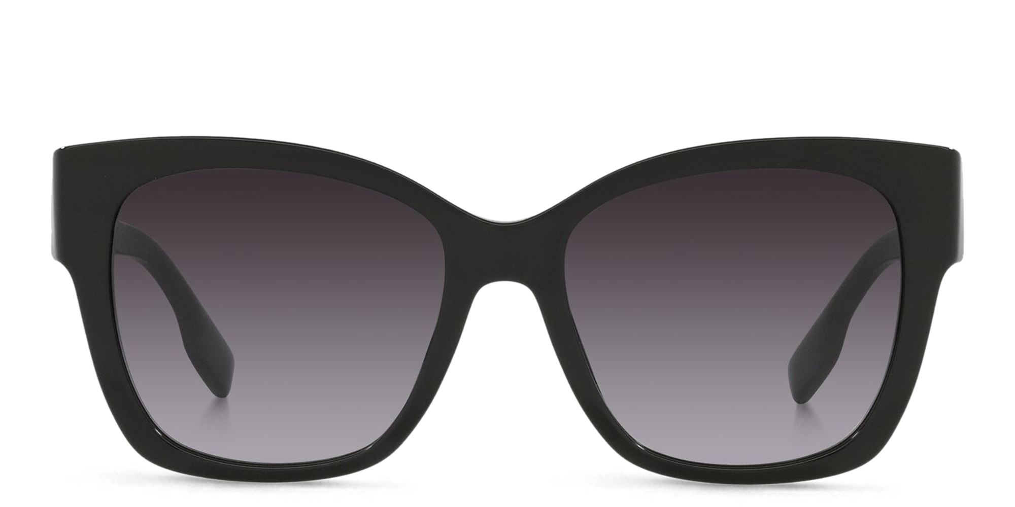 نظارة شمسية بإطار مربع من بربري بلون أسود - صورة المنتج 1