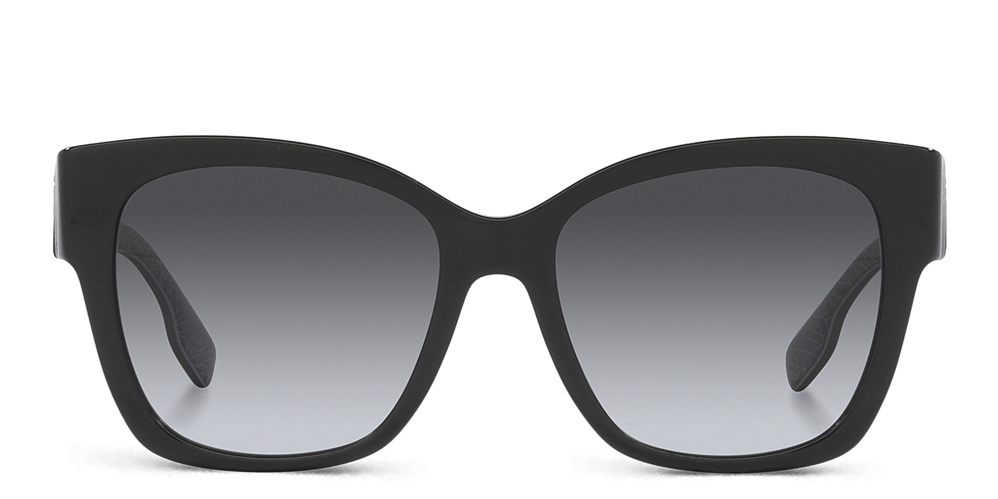 Shop BURBERRY Square Sunglasses in Black online.