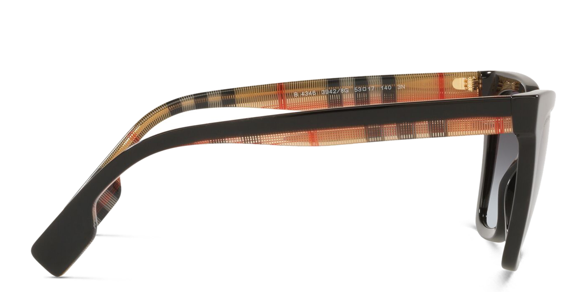 Shop BURBERRY Irregular Sunglasses in Black online.