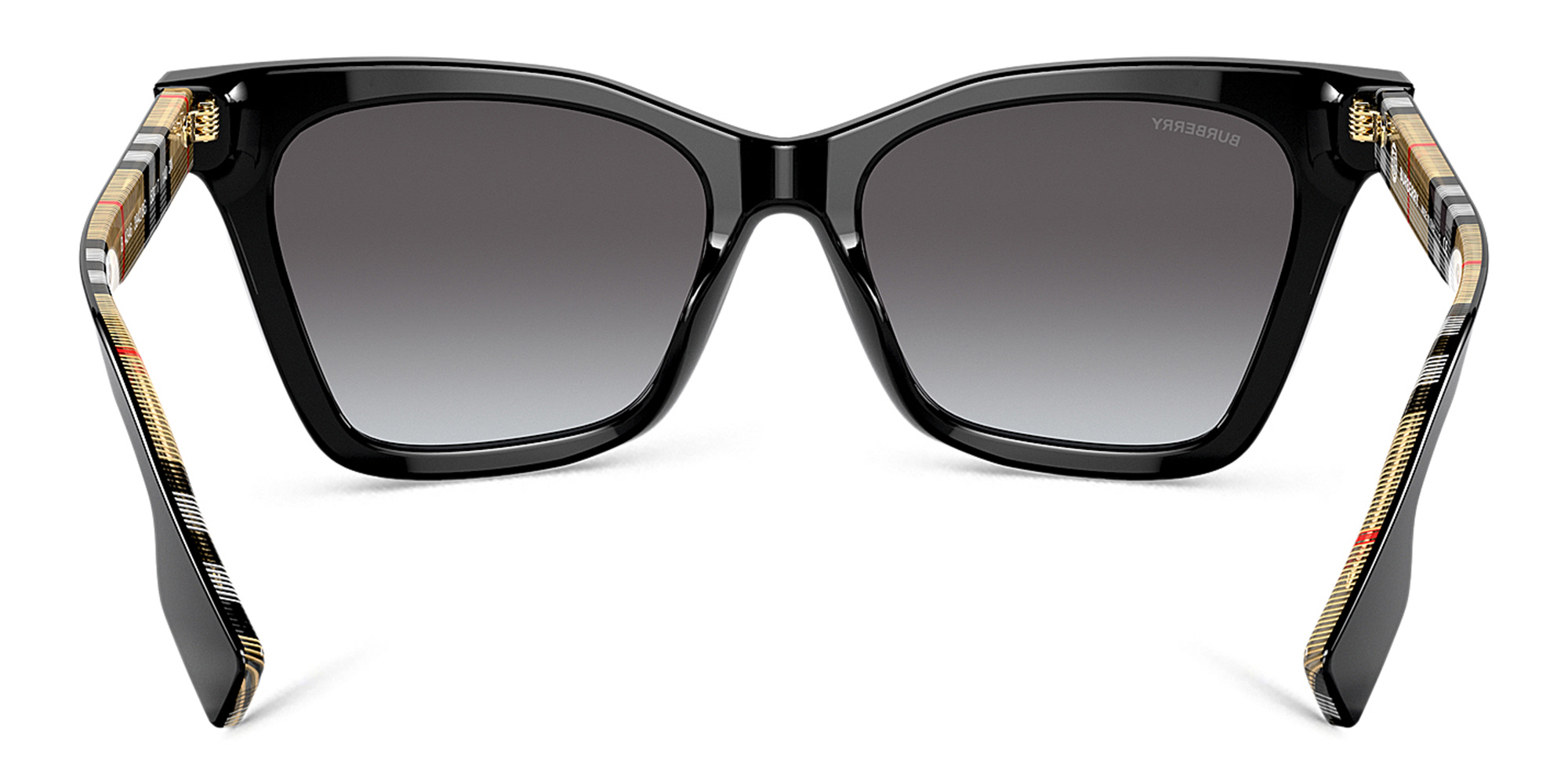 Shop BURBERRY Irregular Sunglasses in Black online.
