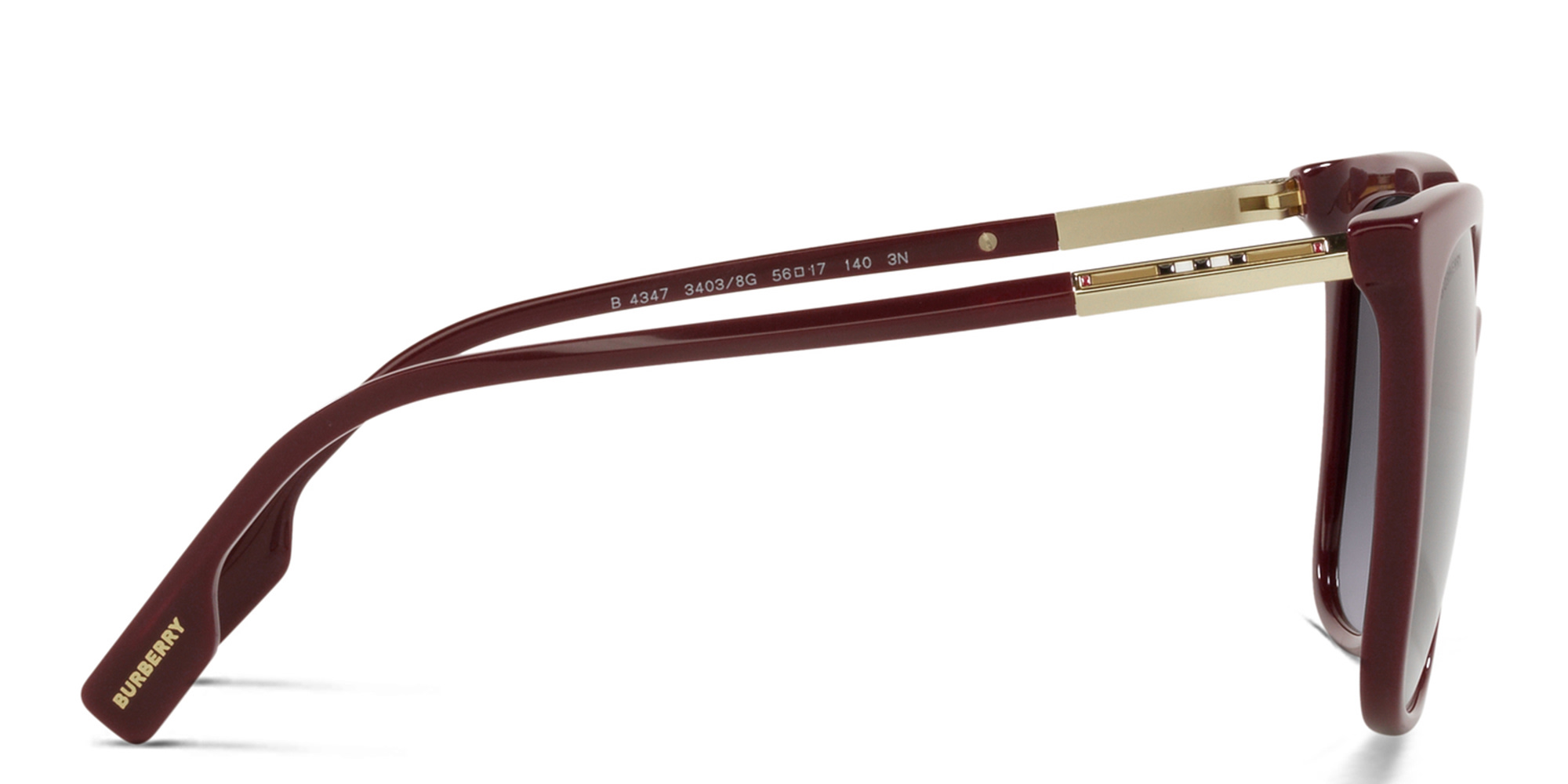 Burberry Sunglasses Bordeaux color with Gold Accents Burberry 4467U Sunglasses main image 4