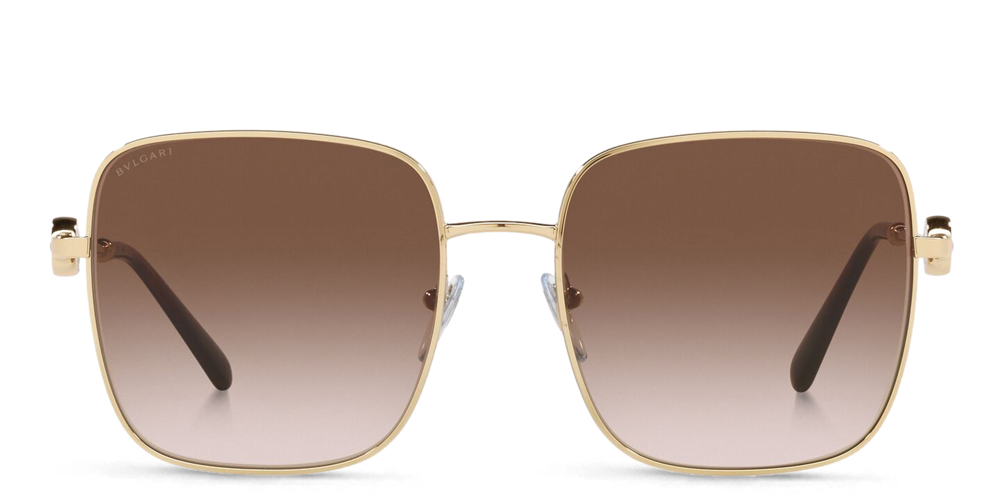 نظارة شمسية بإطار مربع من بولغري بلون ذهبي فاتح - صورة المنتج 1