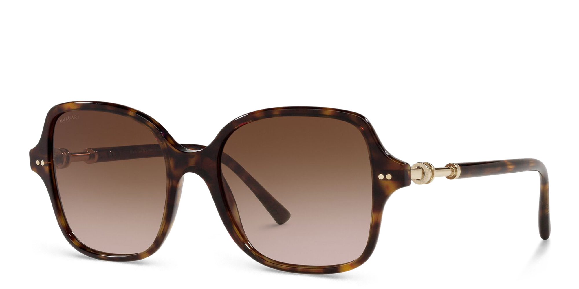 BVLGARI Square Sunglasses in Havana – Product Photo 2