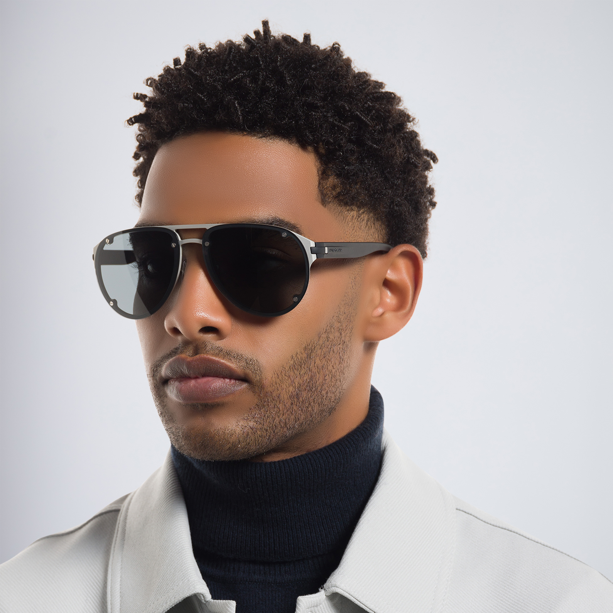 BVLGARI Aviator Sunglasses in Silver – Product Photo 7