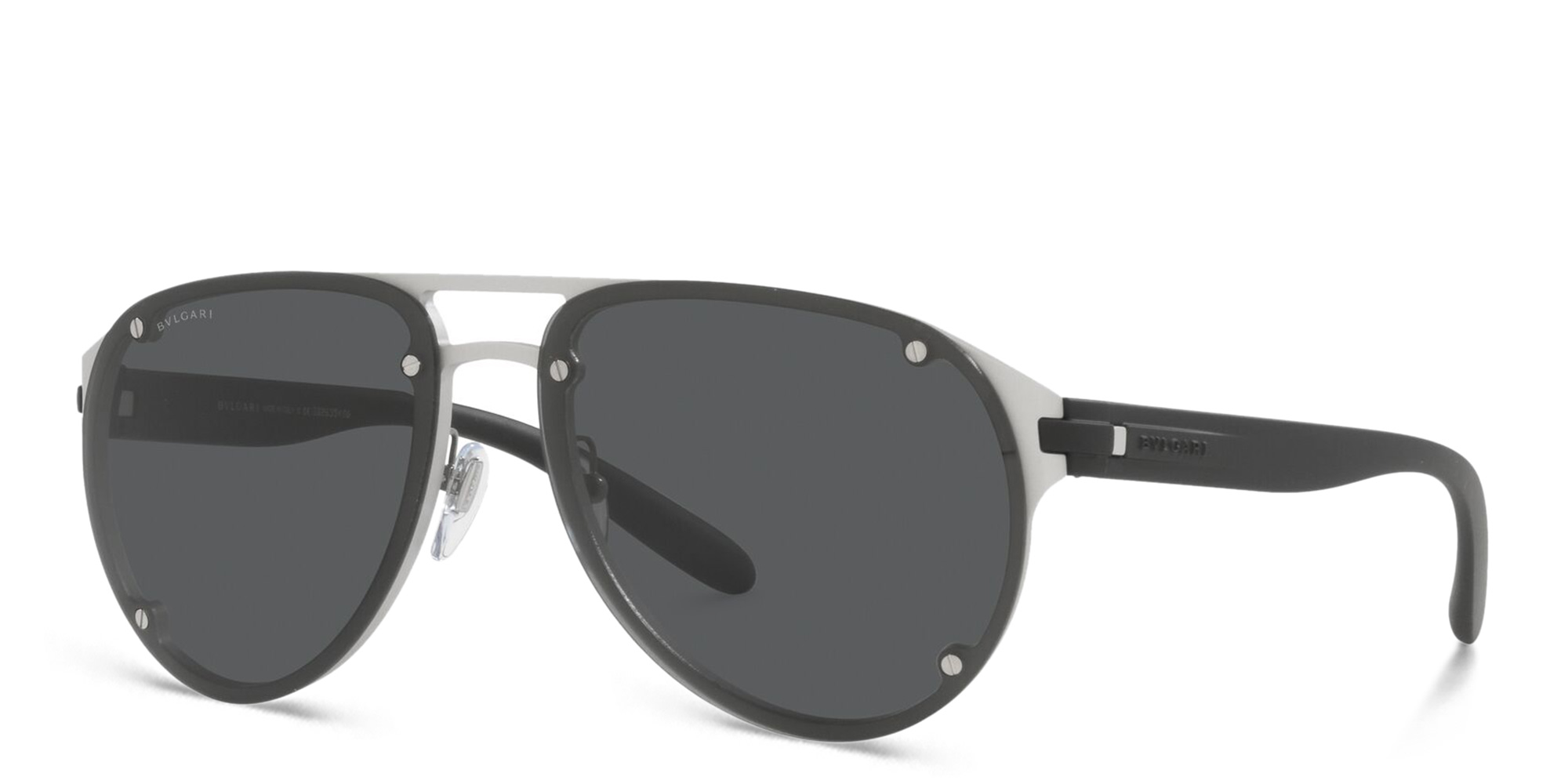 BVLGARI Aviator Sunglasses in Silver – Product Photo 2
