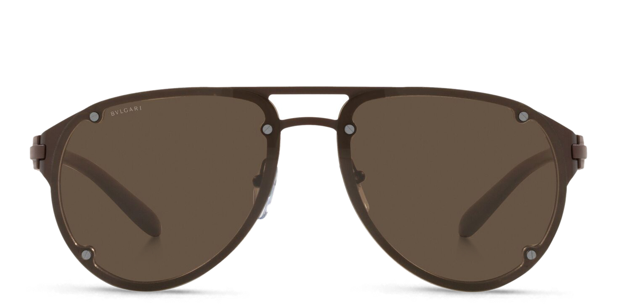 Shop BVLGARI Aviator Sunglasses in Brown online.