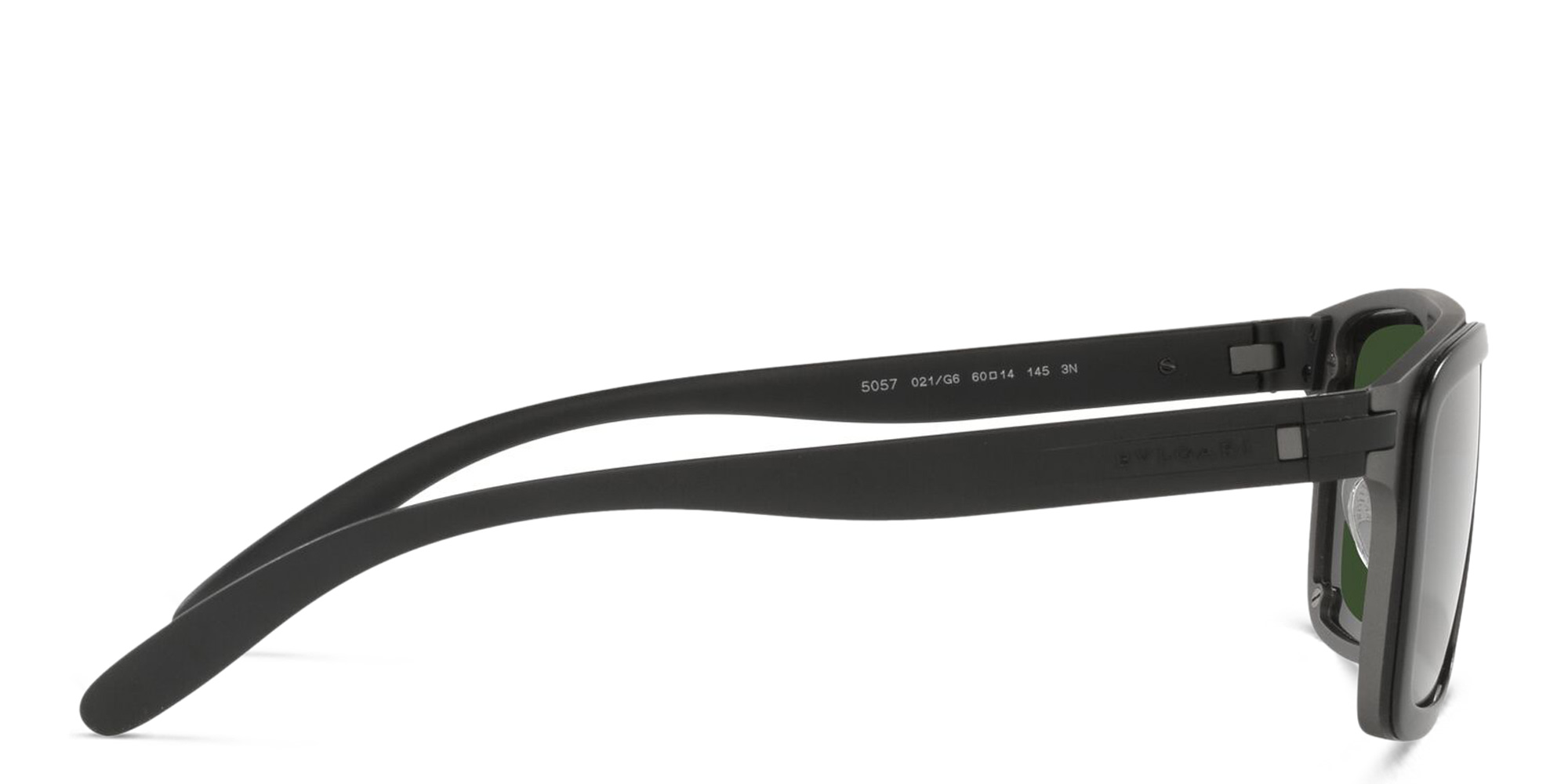 Shop BVLGARI Rectangle Sunglasses in Gunmetal online.