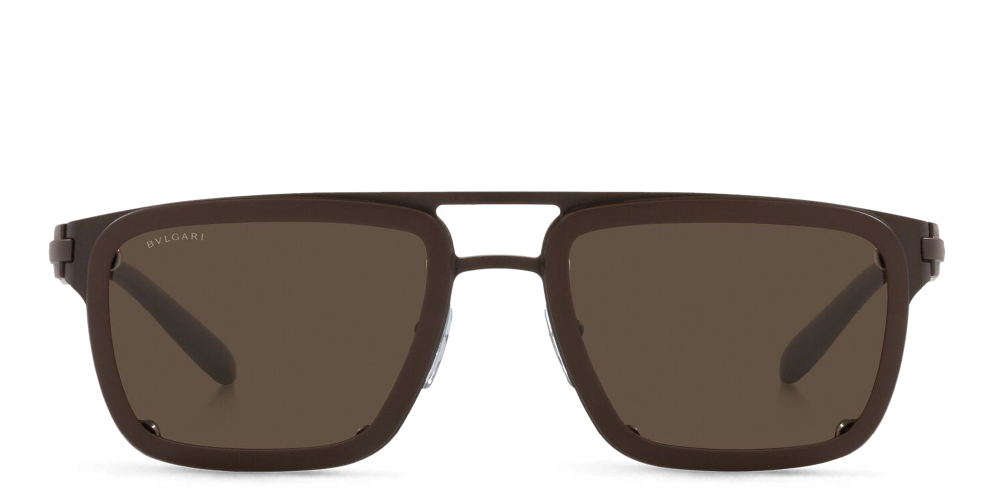 BVLGARI Rectangle Sunglasses in Brown – Product Photo 1