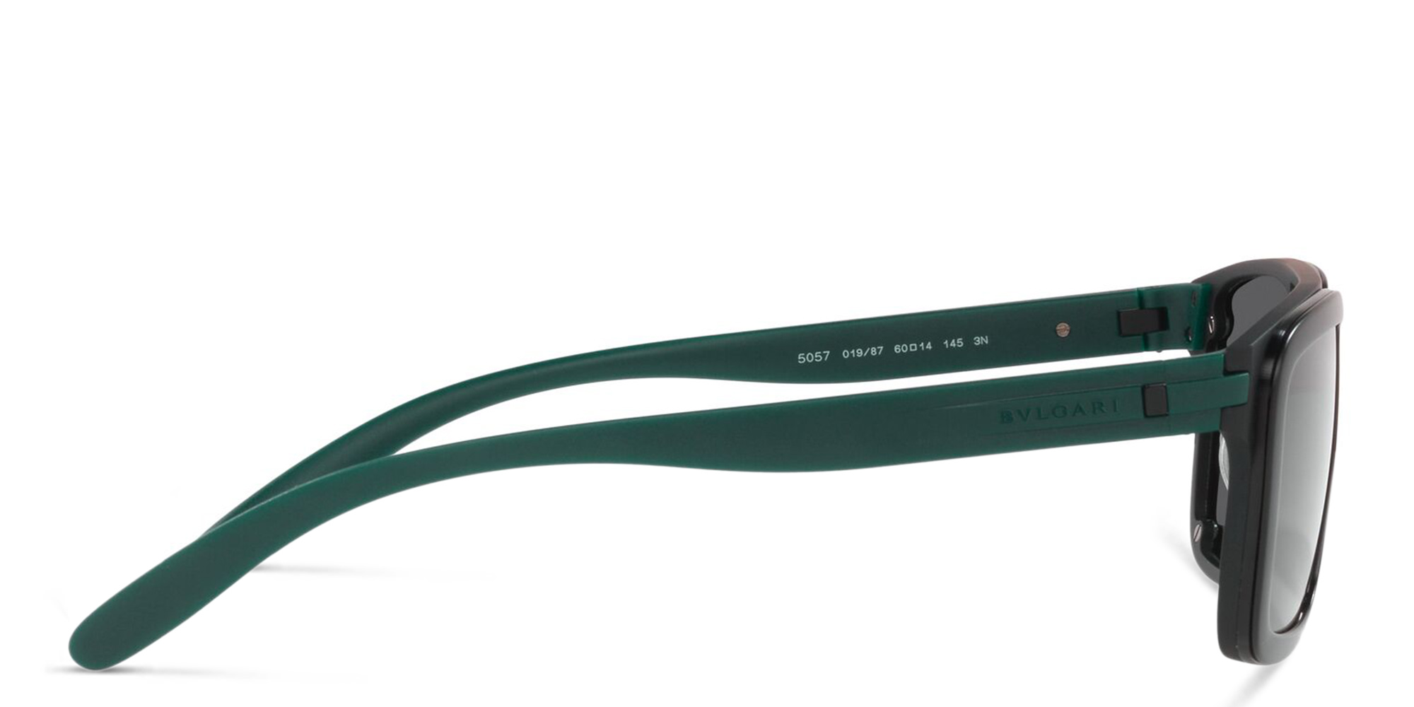 Shop BVLGARI MAGRABi Exclusive Rectangle Sunglasses in Black online.