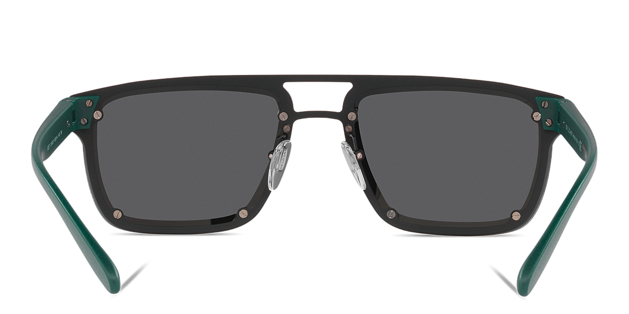Shop BVLGARI MAGRABi Exclusive Rectangle Sunglasses in Black online.