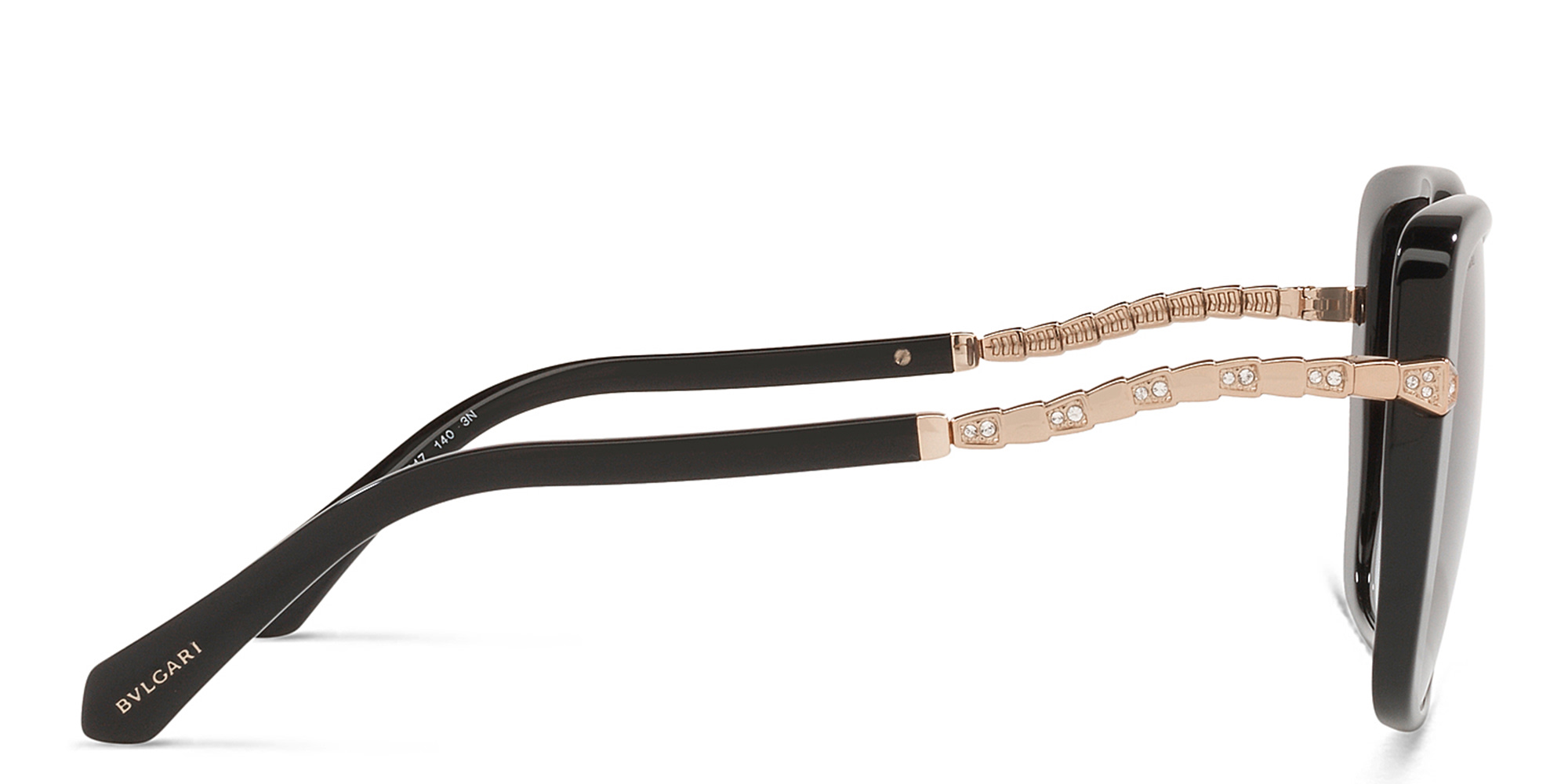 تسوق نظارات طبية مربّعة بولغري بلون أسود أونلاين.