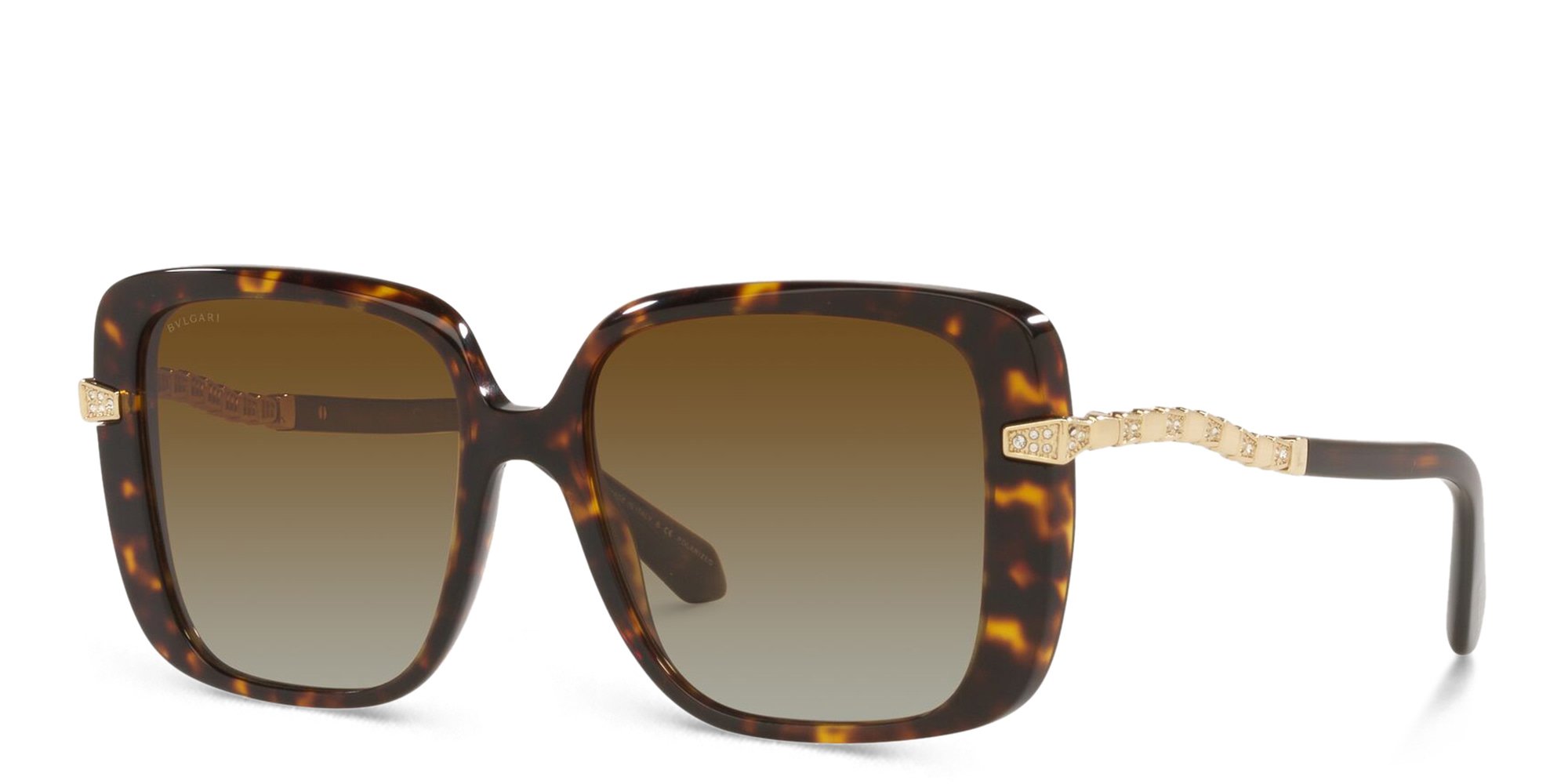 BVLGARI Square Sunglasses in Havana – Product Photo 2