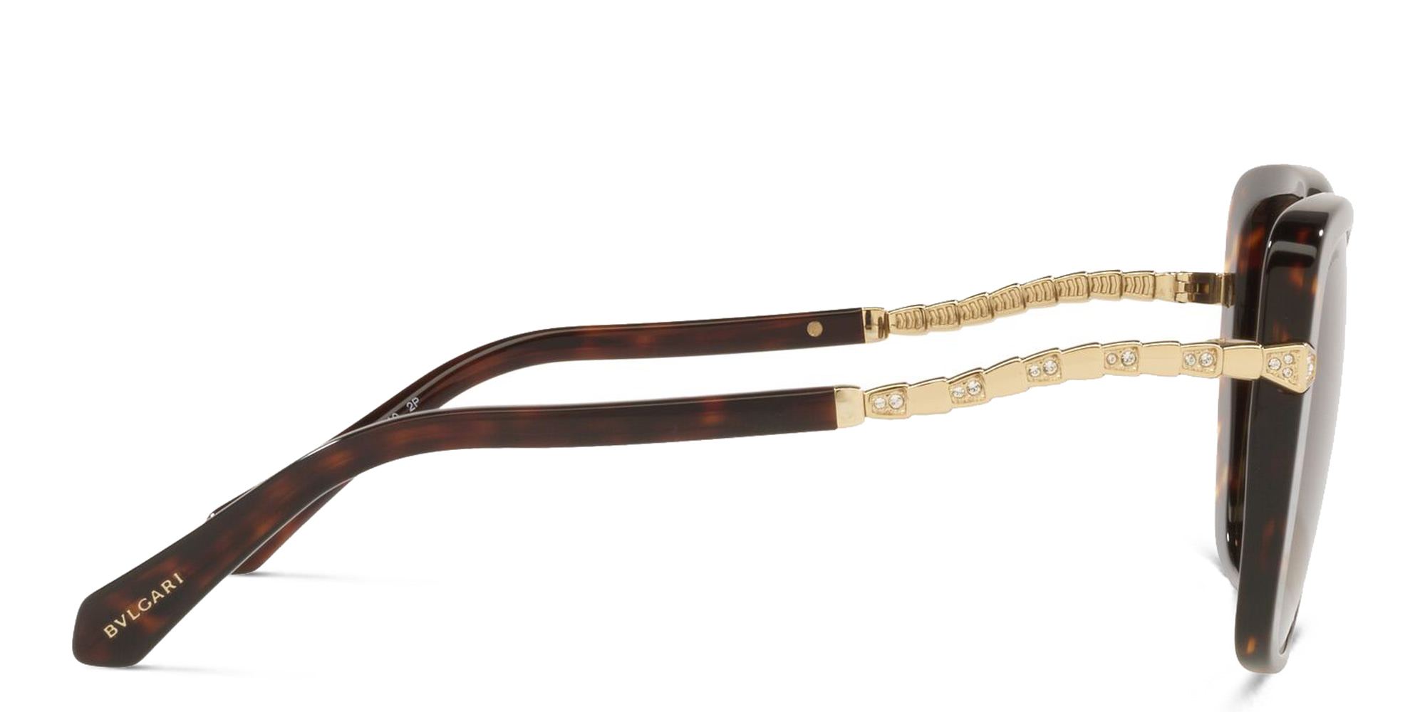 BVLGARI Square Sunglasses in Havana – Product Photo 3