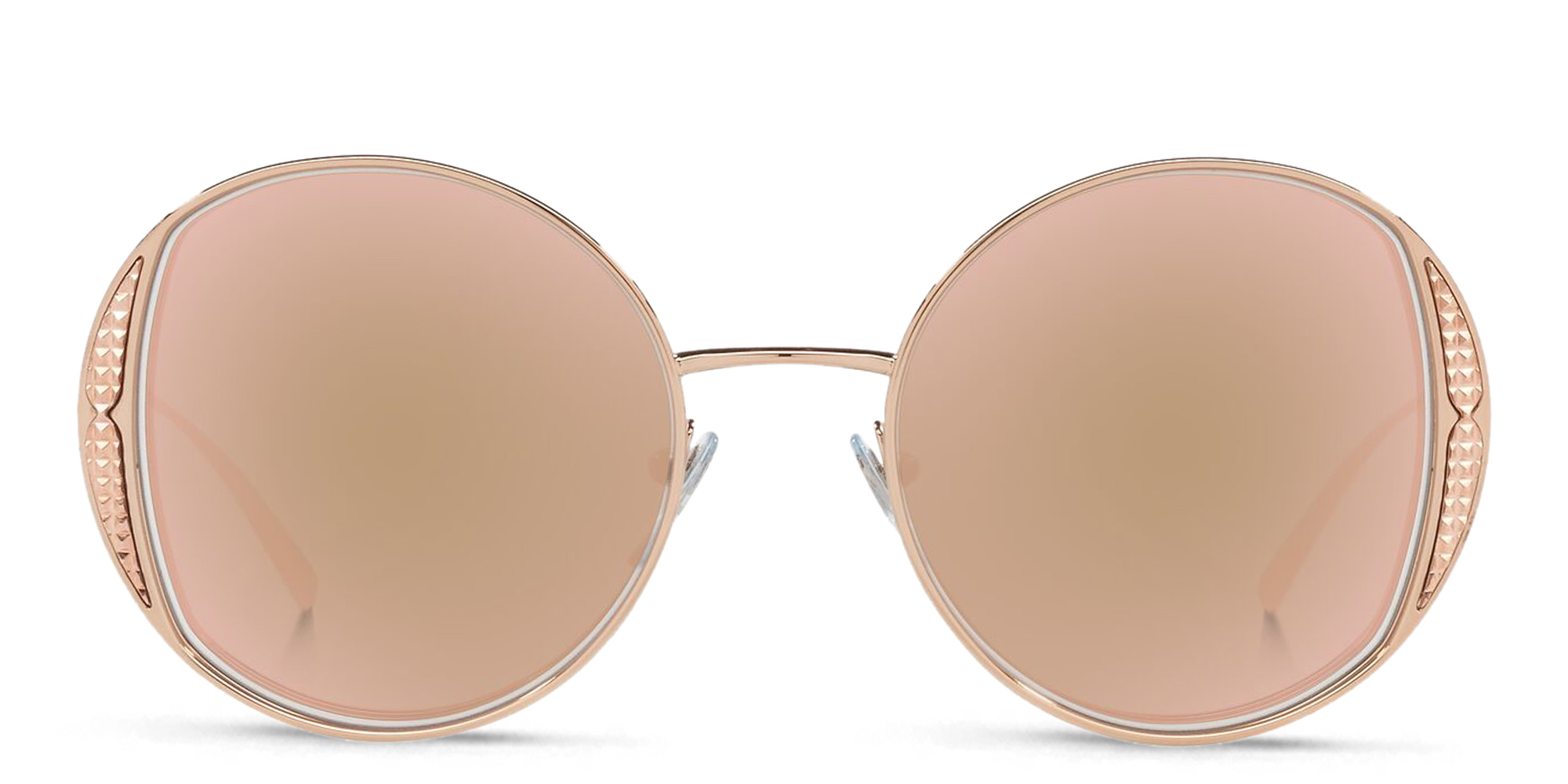 BVLGARI Round Sunglasses in Pink Gold – Product Photo 1