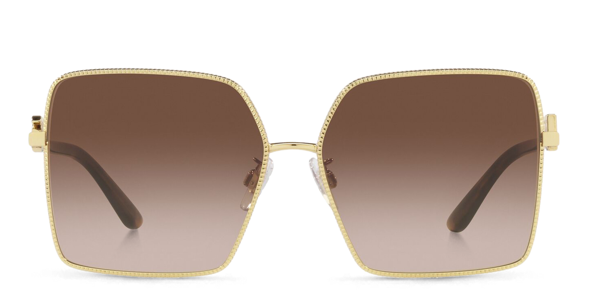 Dolce & Gabbana Oversized Wide Square Sunglasses in Gold – Product Photo 1