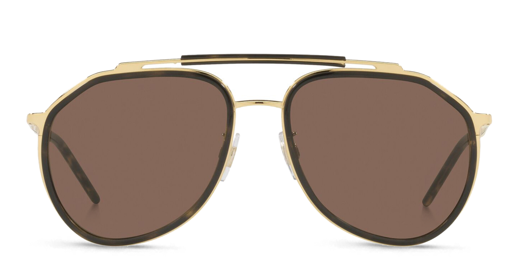 Shop Dolce & Gabbana Aviator Sunglasses in Gold online.