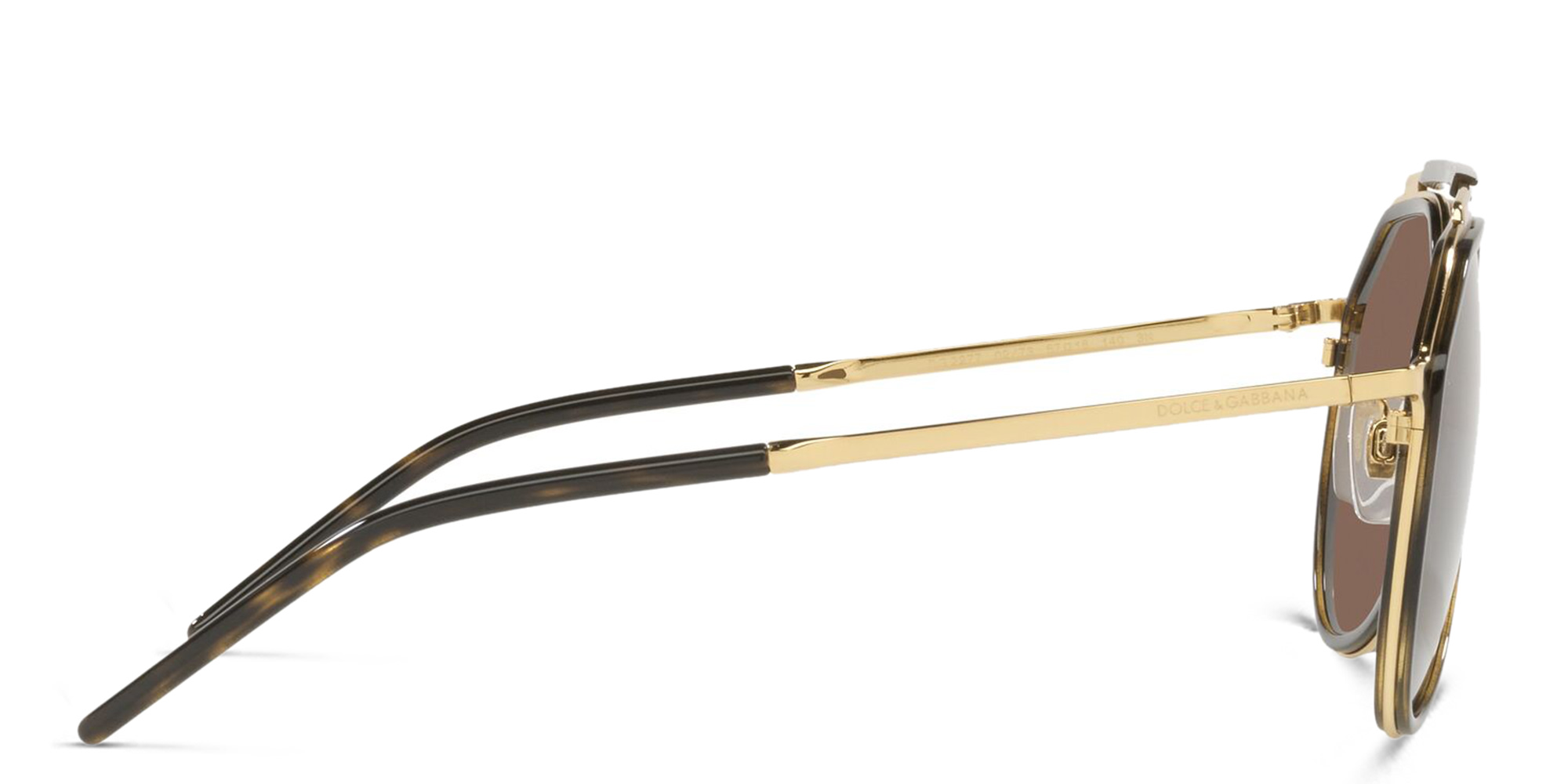 Shop Dolce & Gabbana Aviator Sunglasses in Gold online.