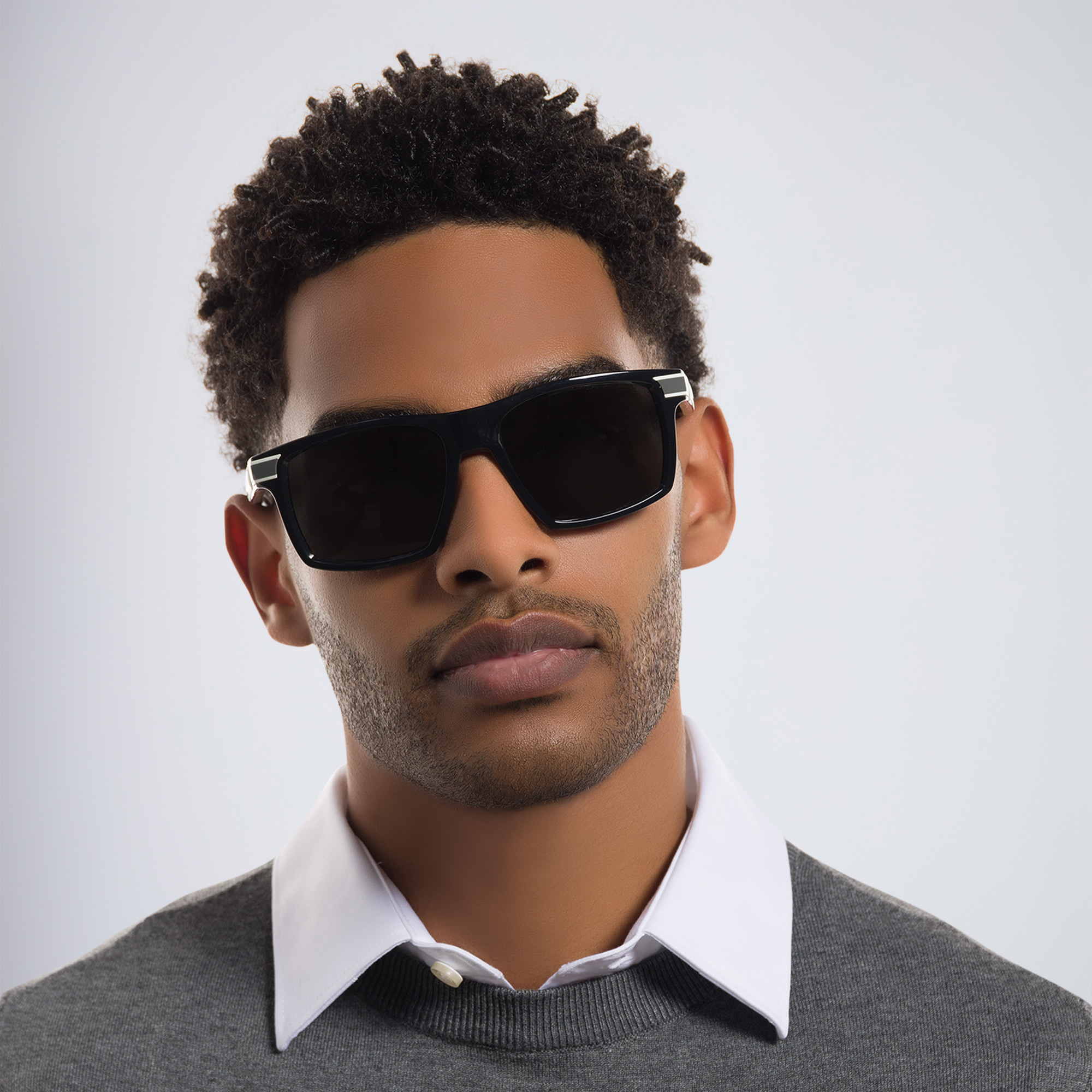 نظارة شمسية بإطار مربع من دولتشي آند غابانا بلون أسود - صورة المنتج 5