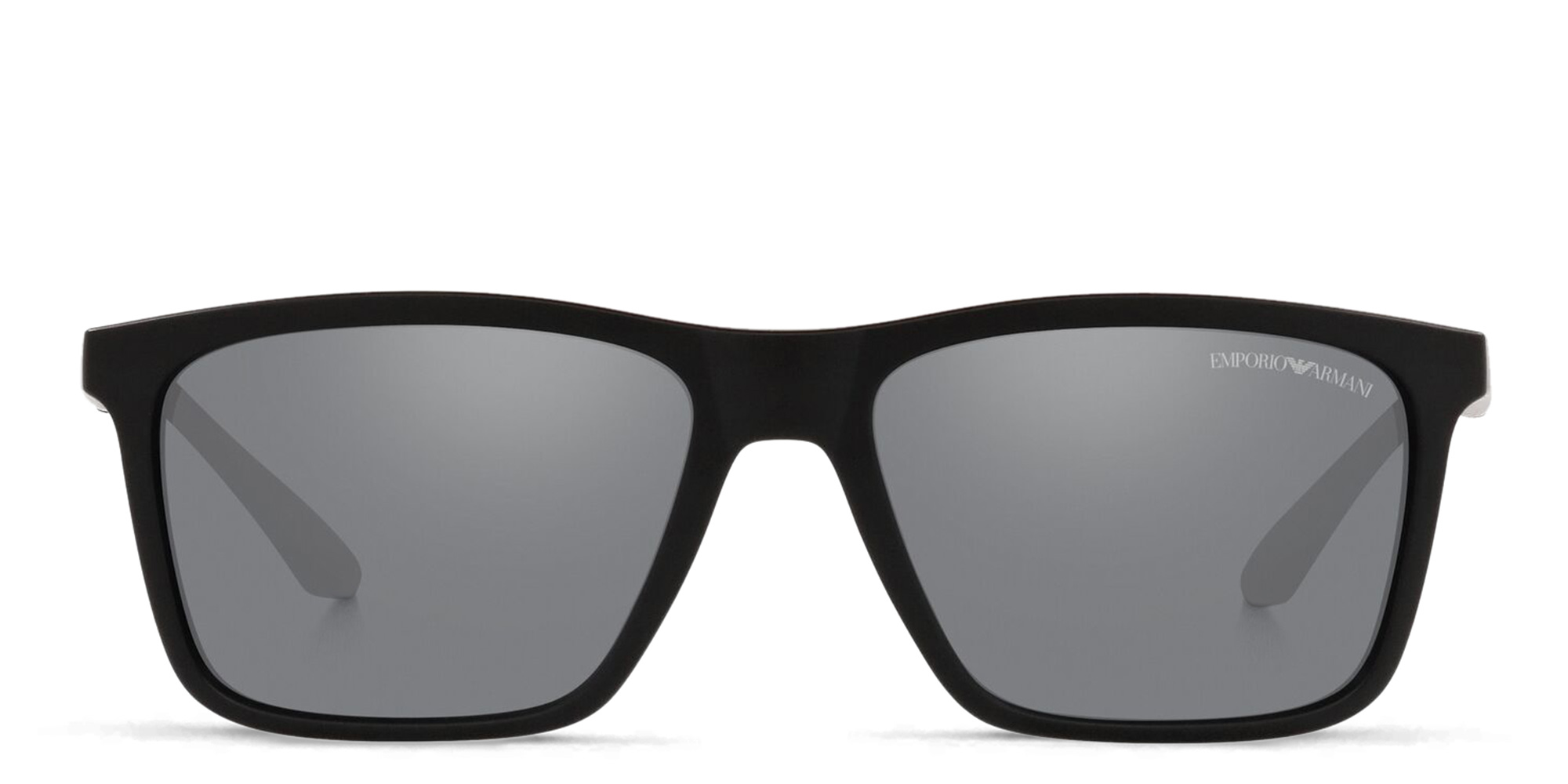 Emporio Armani Rectangle Sunglasses in Matte Black – Product Photo 1