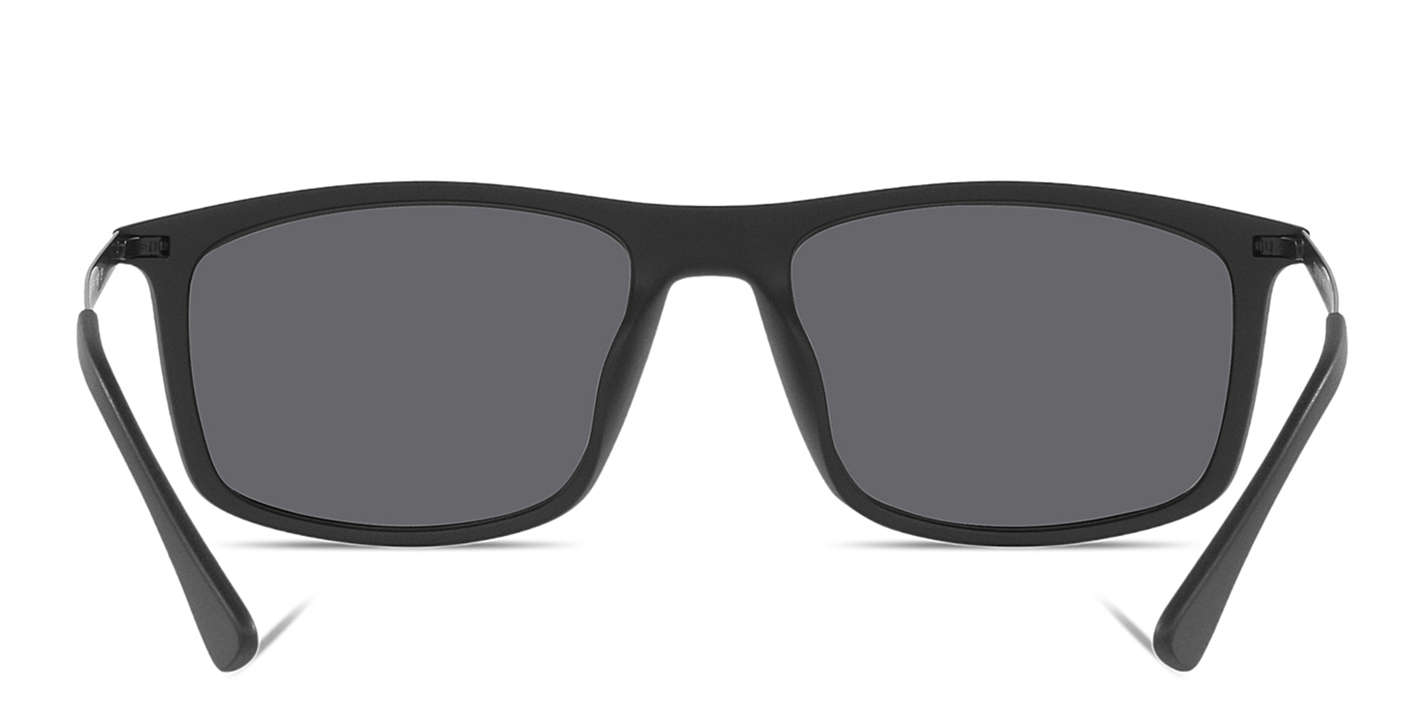 Emporio Armani Rectangle Sunglasses in Matte Black – Product Photo 4