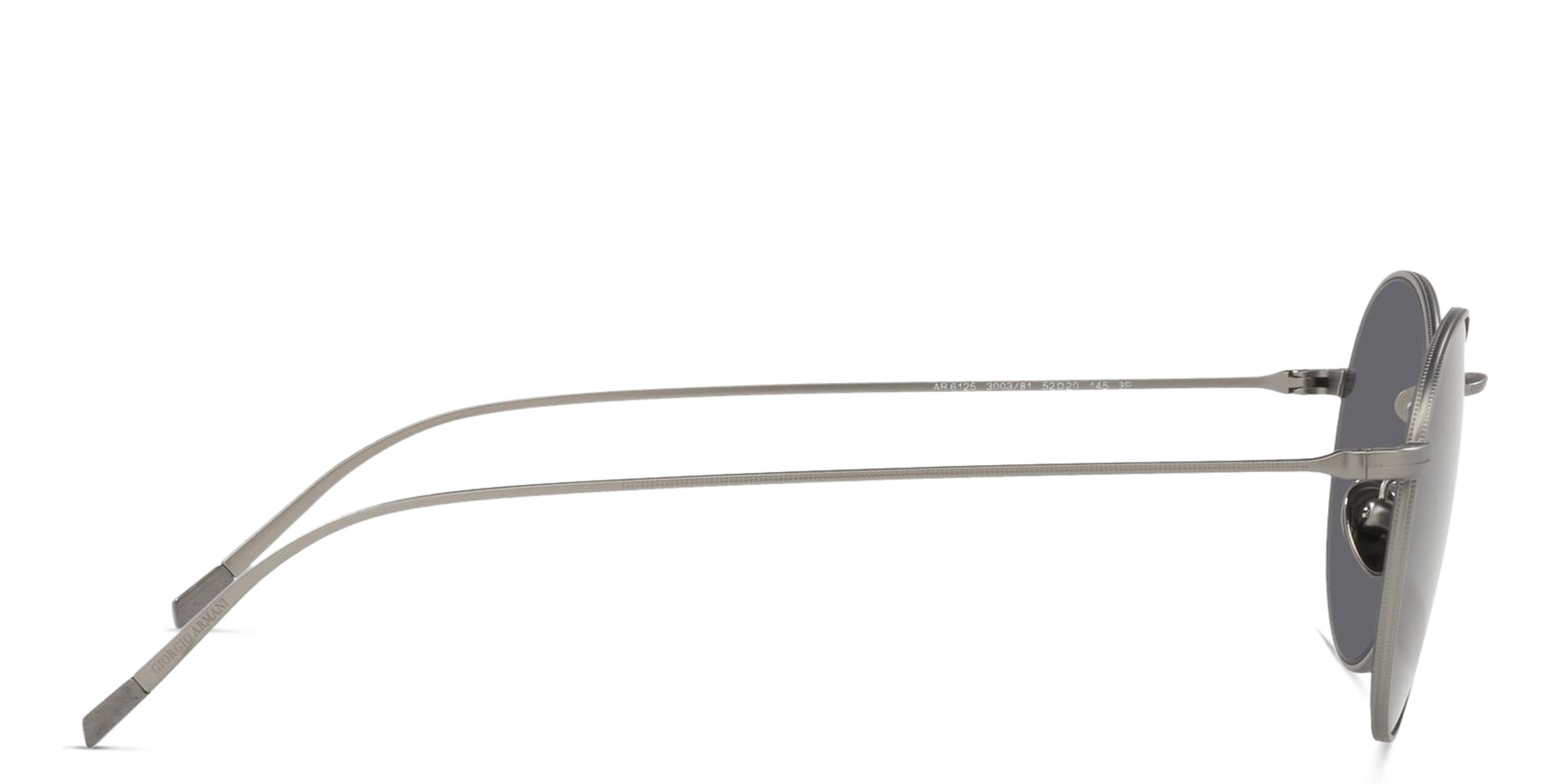 Shop GIORGIO ARMANI Round Sunglasses in Matte Gunmetal online.