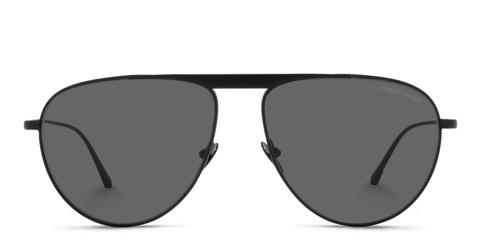 GIORGIO ARMANI Aviator Sunglasses in Matte Black – Product Photo 1