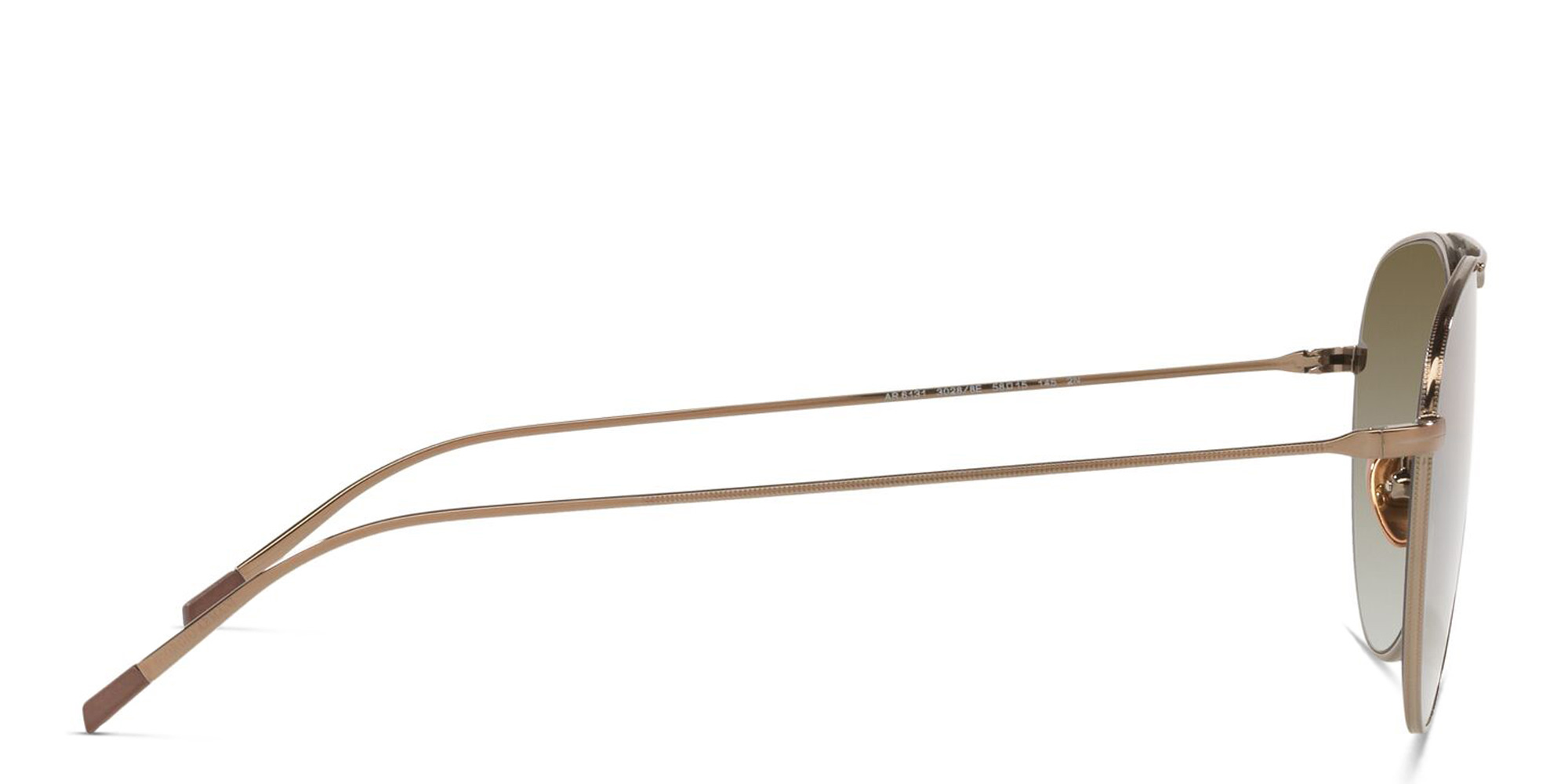 نظارة شمسية بإطار أفياتور من جورجو أرماني بلون ذهبي - صورة المنتج 3