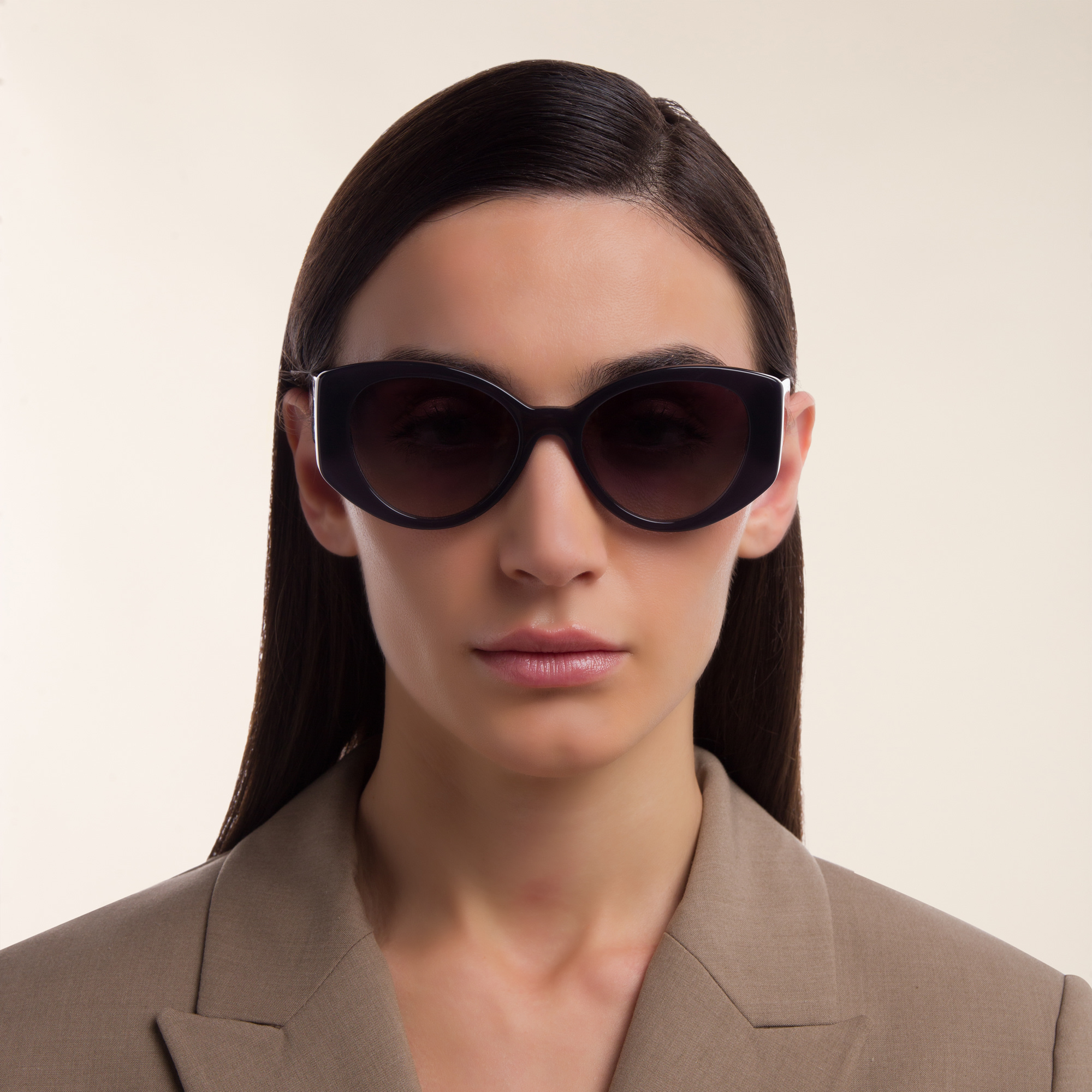 MIU MIU Irregular Sunglasses in Grey Opal – Product Photo 4