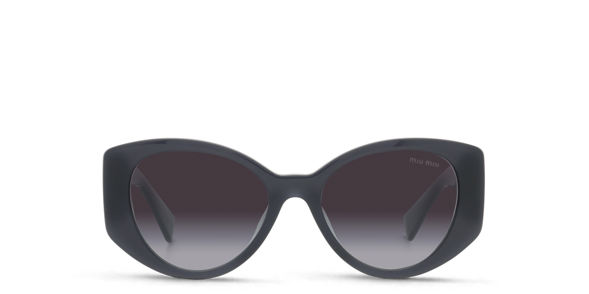 MIU MIU Irregular Sunglasses in Grey Opal – Product Photo 1