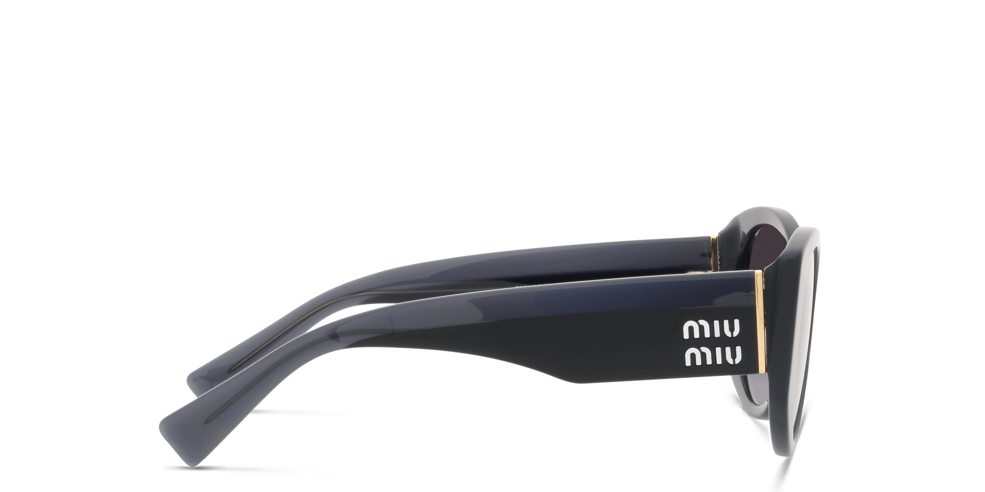 MIU MIU Irregular Sunglasses in Grey Opal – Product Photo 3