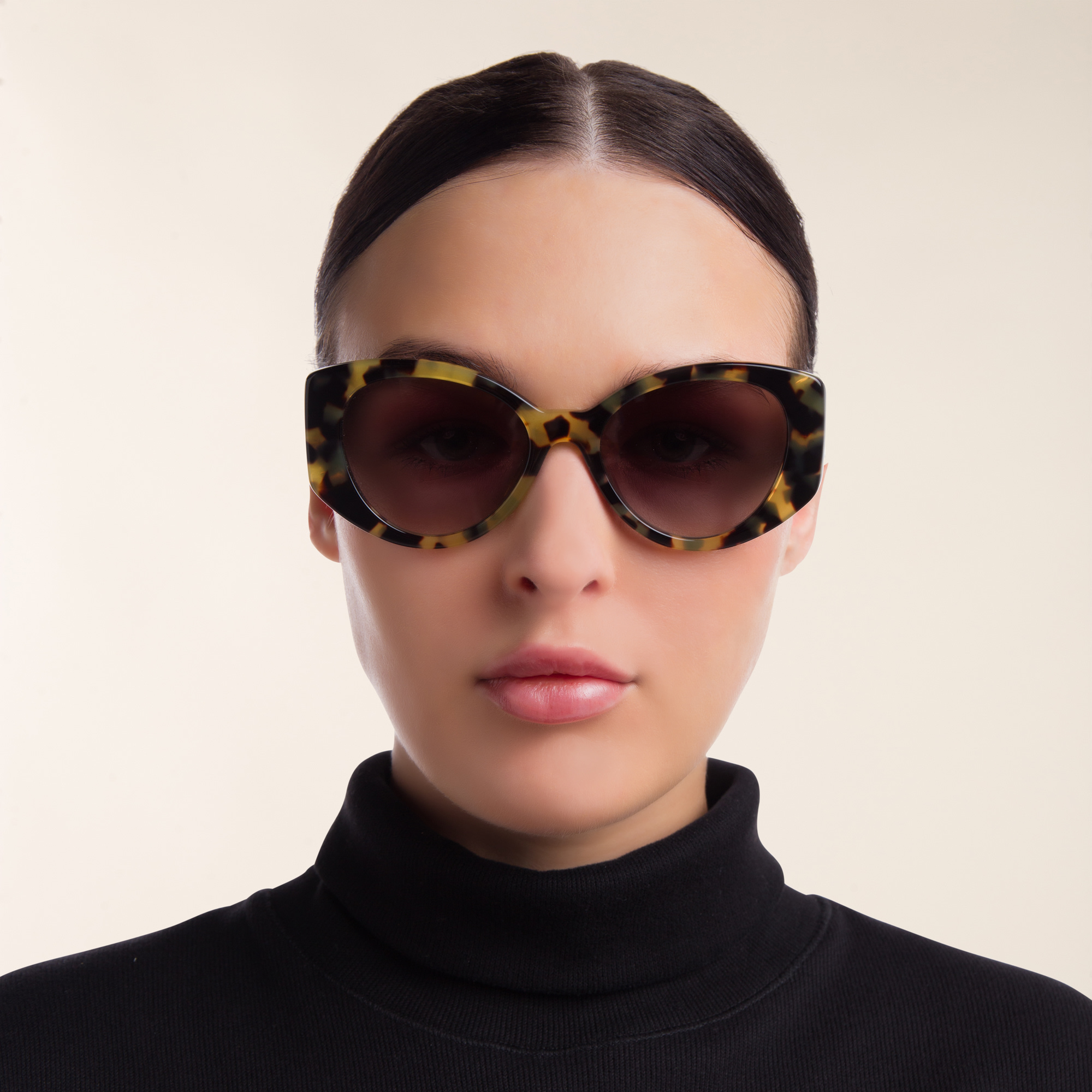 Shop MIU MIU Irregular Sunglasses in Light Havana online.