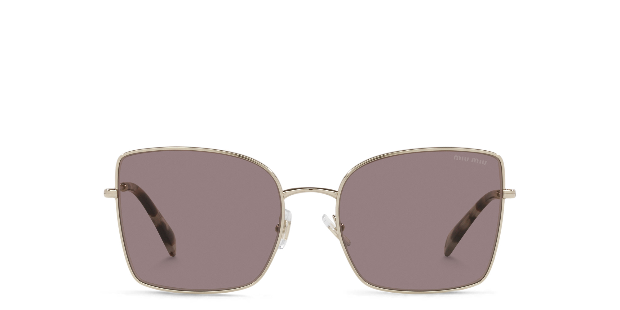 Shop MIU MIU Cat Eye Sunglasses in Pale Gold online.