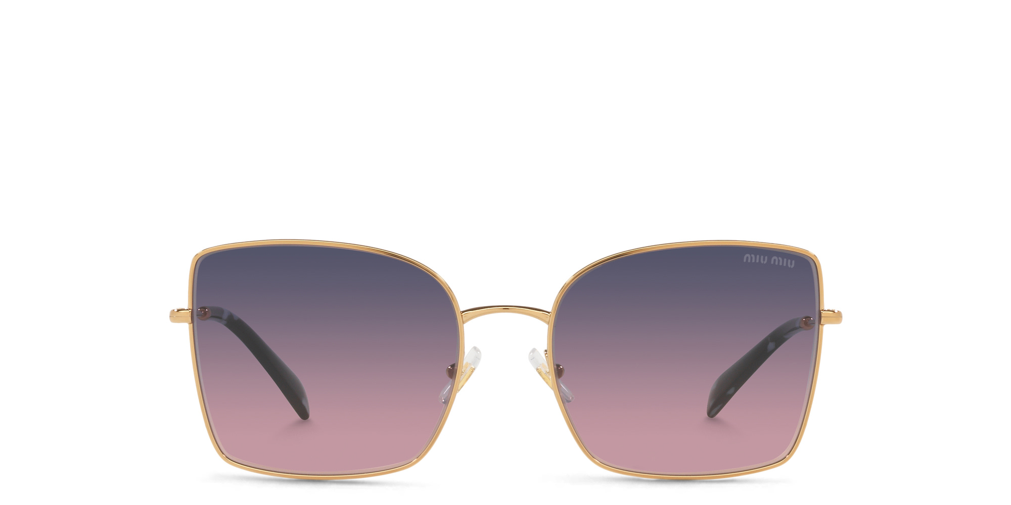 Shop MIU MIU Cat Eye Sunglasses in Antique Gold online.