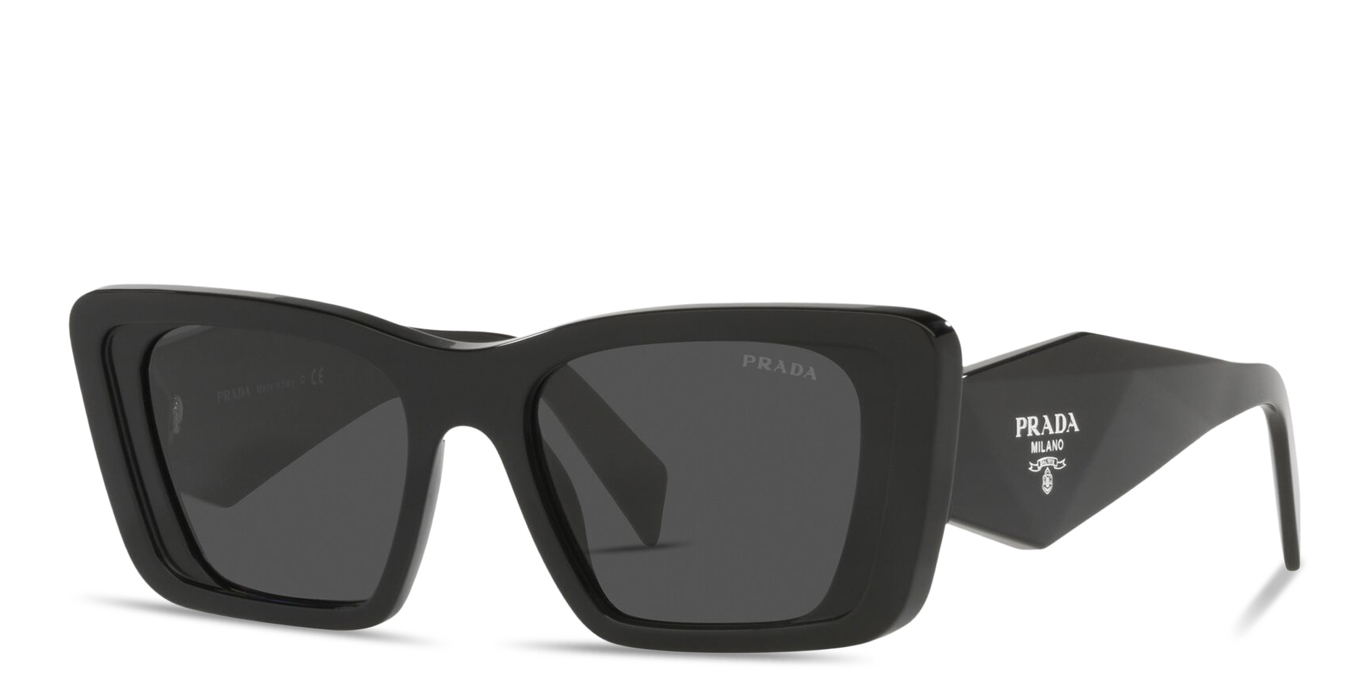 PRADA Logo Signature Butterfly Sunglasses in Black – Product Photo 2