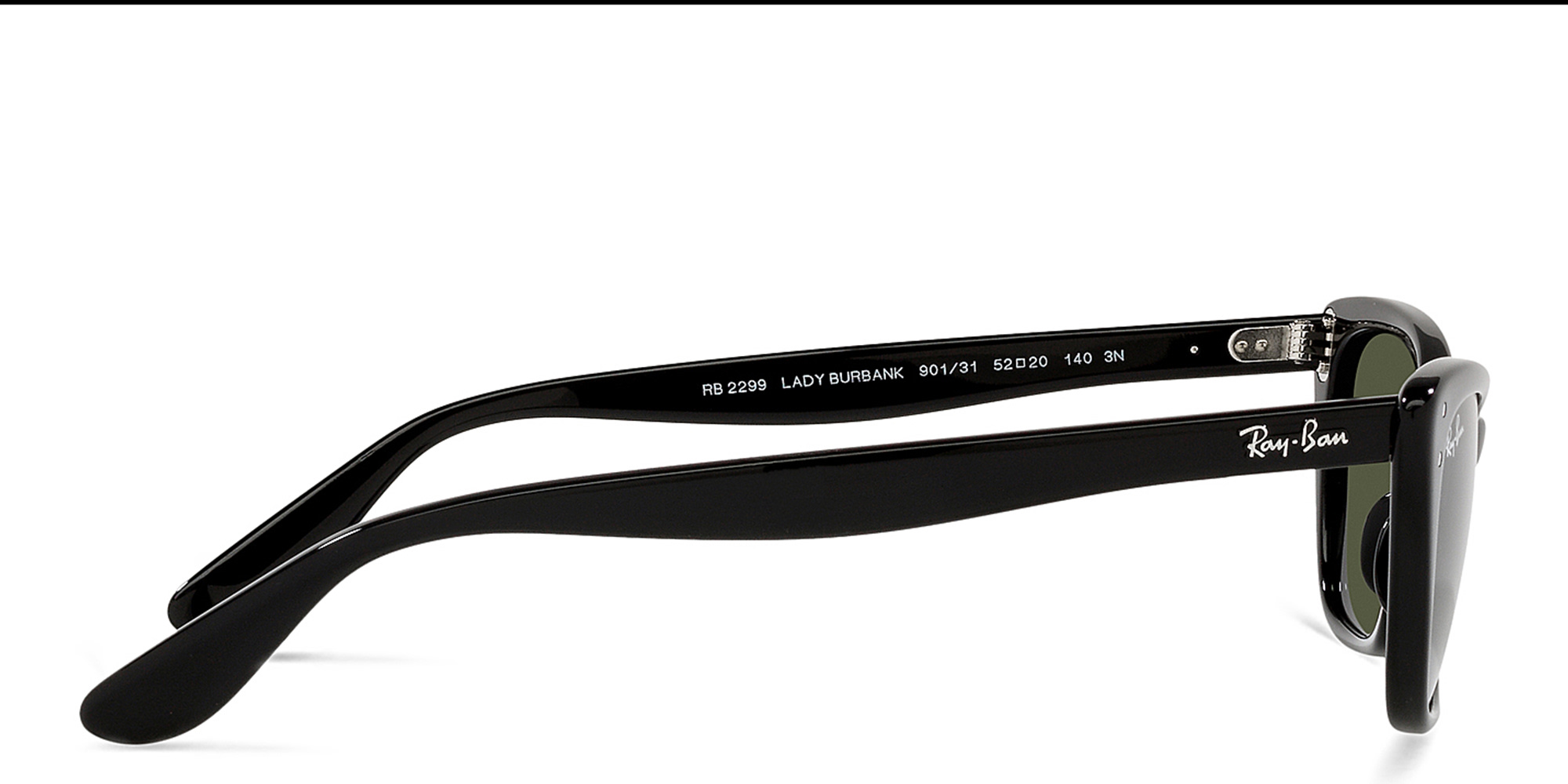 Ray-Ban Lady Burbank Cat-Eye Sunglasses in Black – Product Photo 3
