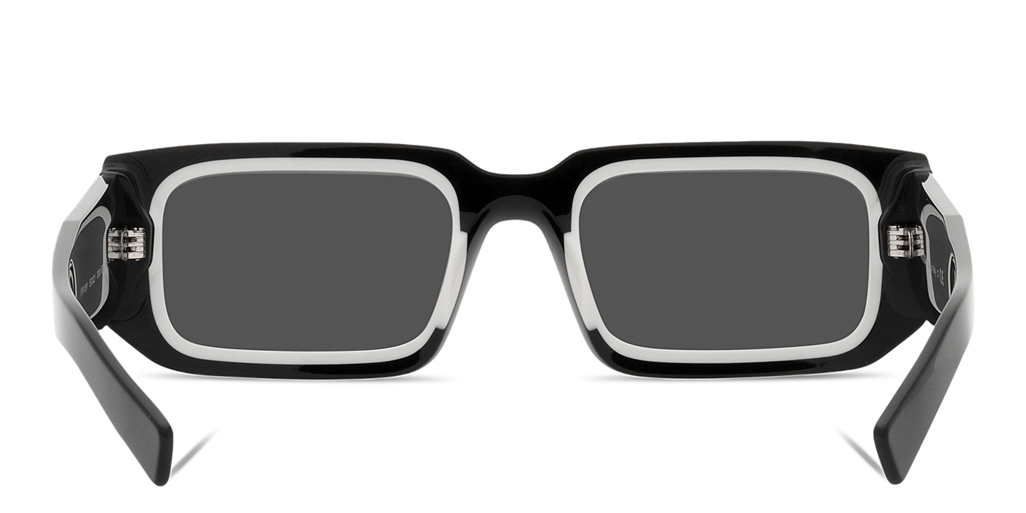 Shop PRADA Rectangle Sunglasses in Black online.