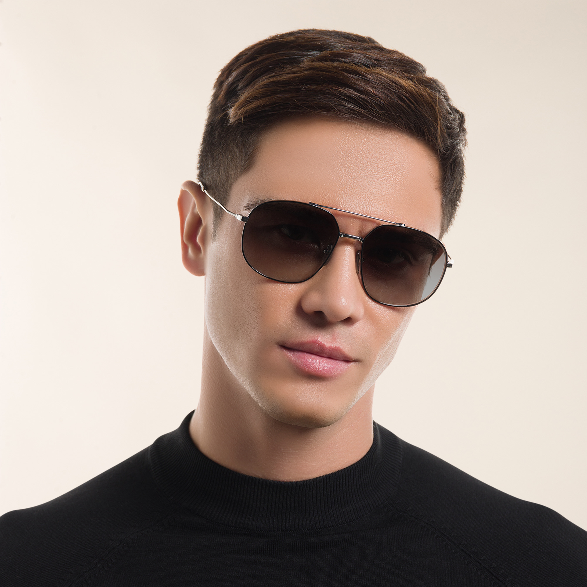 PRADA Aviator Sunglasses in Black – Product Photo 5