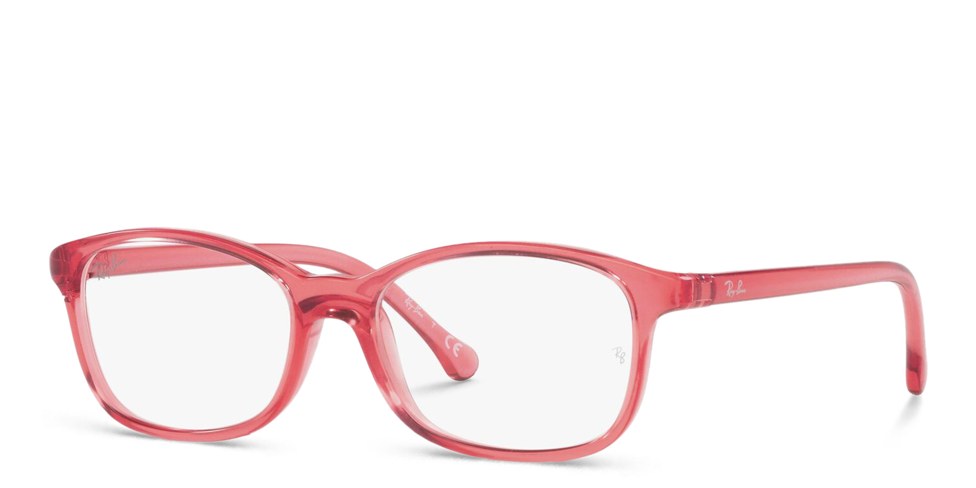 Shop Ray-Ban Junior Kids Rectangle Eyeglasses in Pink online.