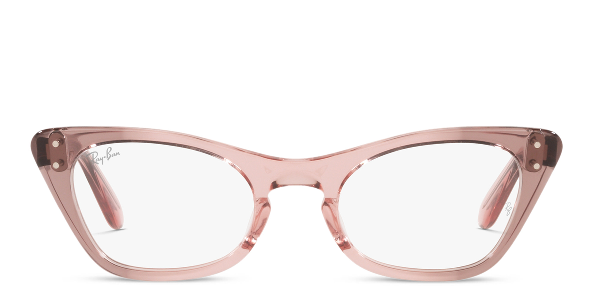 Shop Ray-Ban Junior Kids Cat-Eye Eyeglasses in Transparent Pink online.