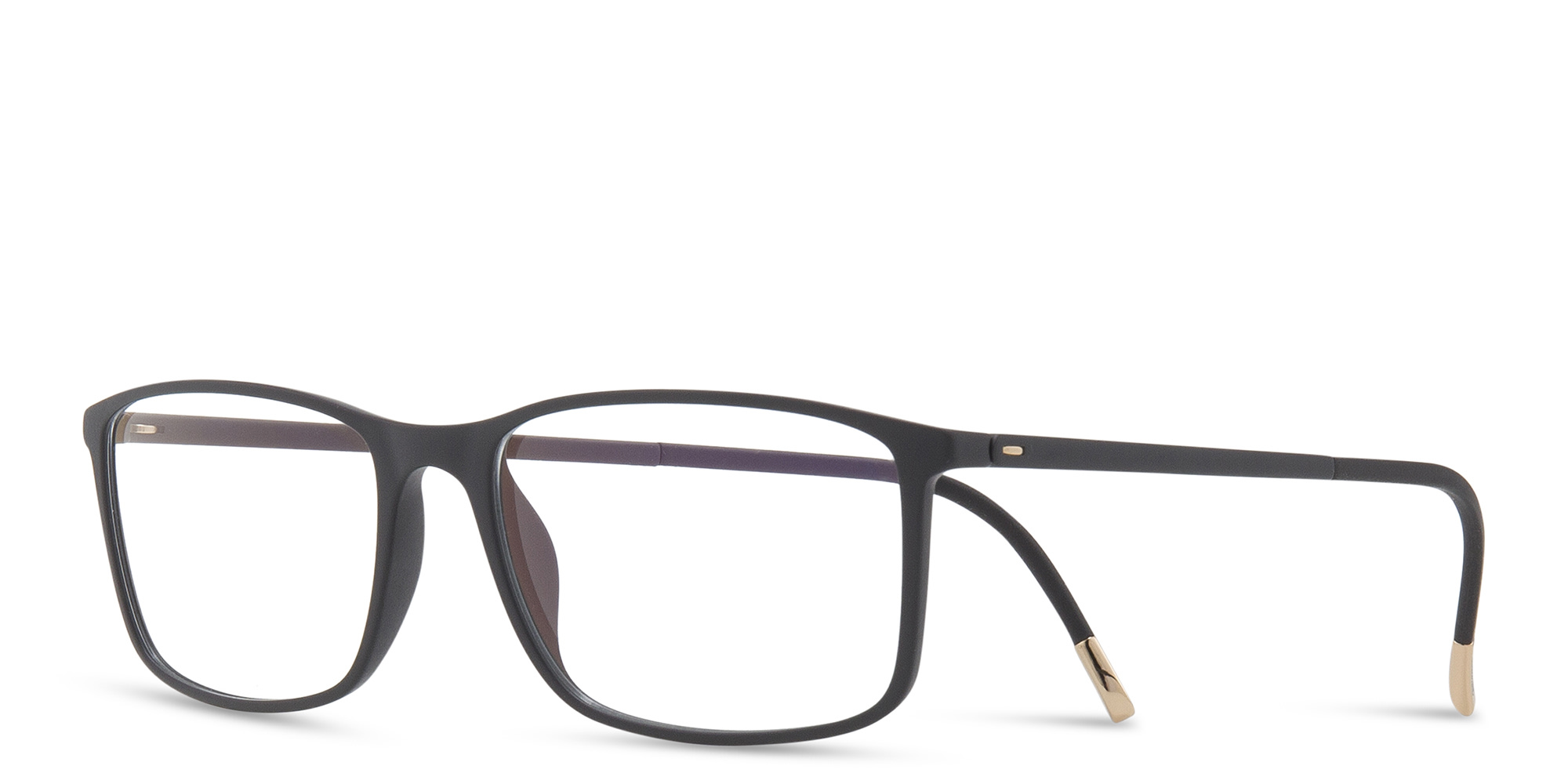 Silhouette Rectangle Eyeglasses in Black – Product Photo 2