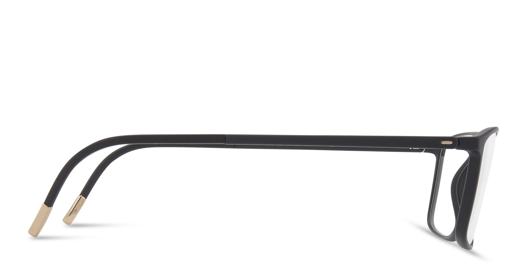 Silhouette Rectangle Eyeglasses in Black – Product Photo 4