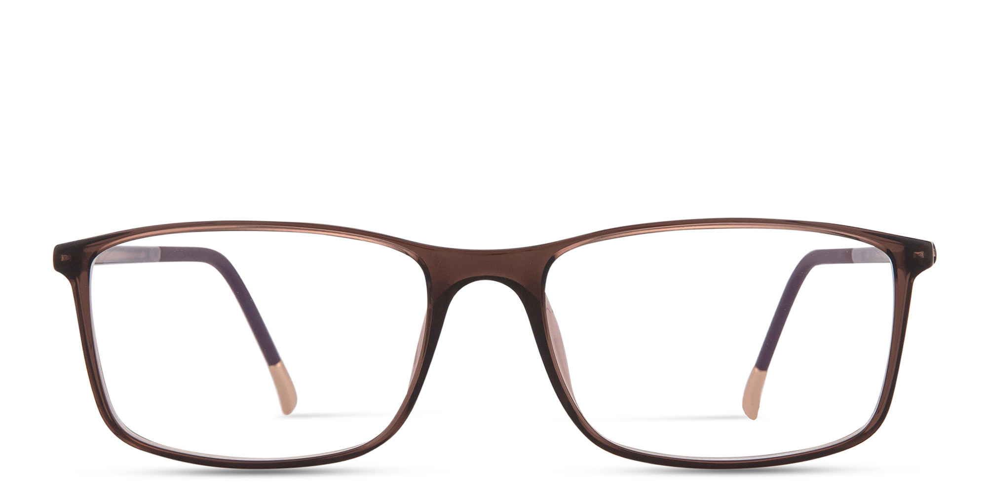 Silhouette SPX Illusion Rectangle Eyeglasses in Brown – Product Photo 1