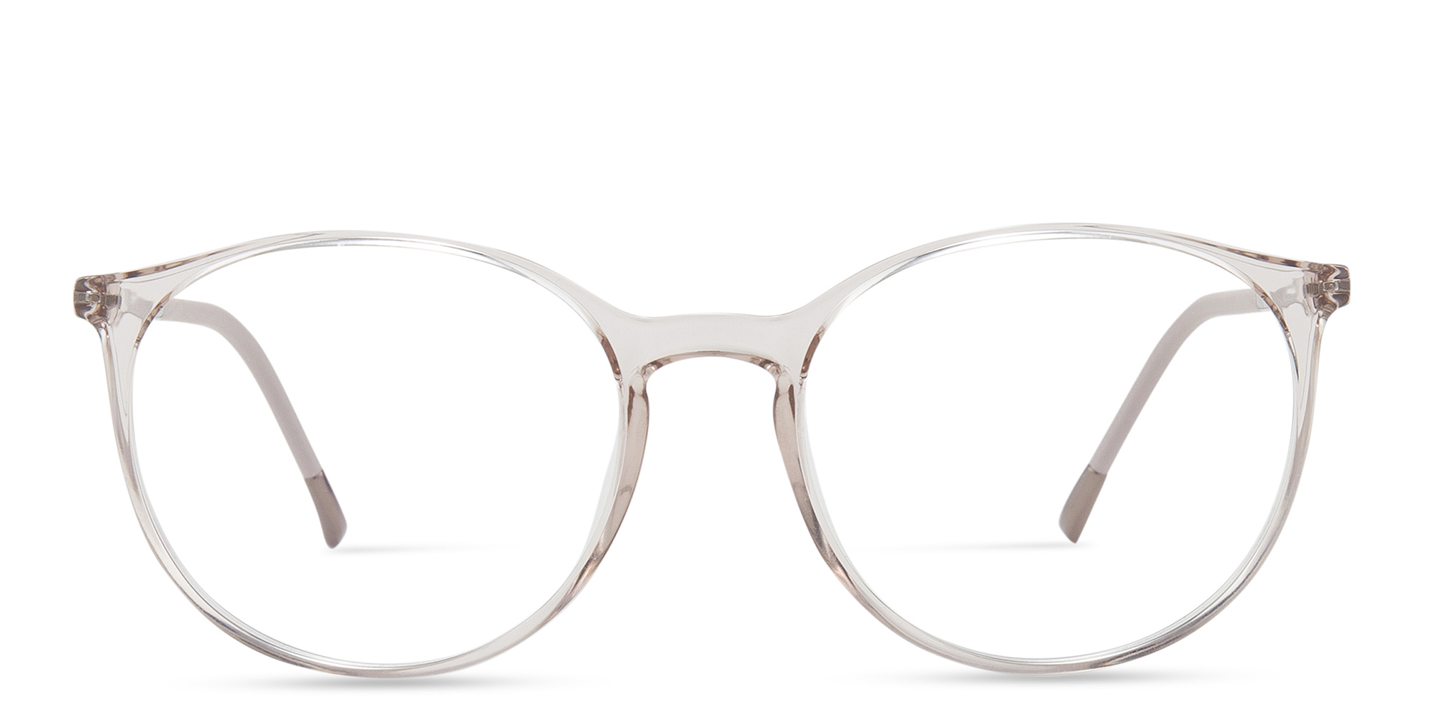 Shop Silhouette Round Eyeglasses in Clear online.