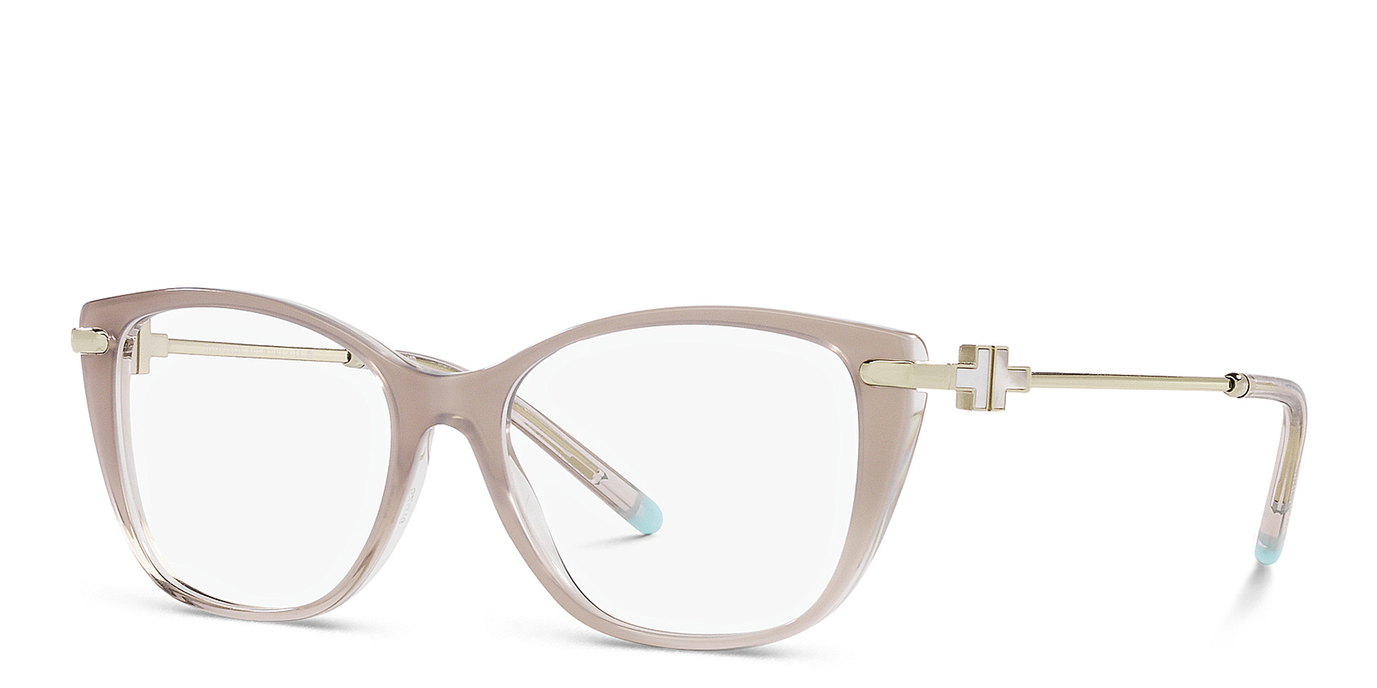 Shop TIFFANY Butterfly Eyeglasses in Beige online.