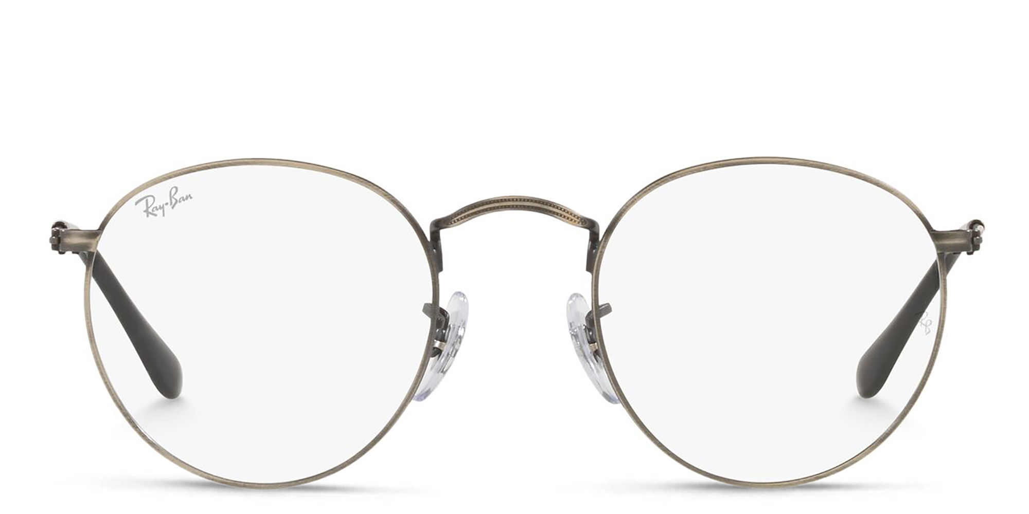 Shop Ray-Ban Round Metal Unisex Eyeglasses in Gunmetal online.