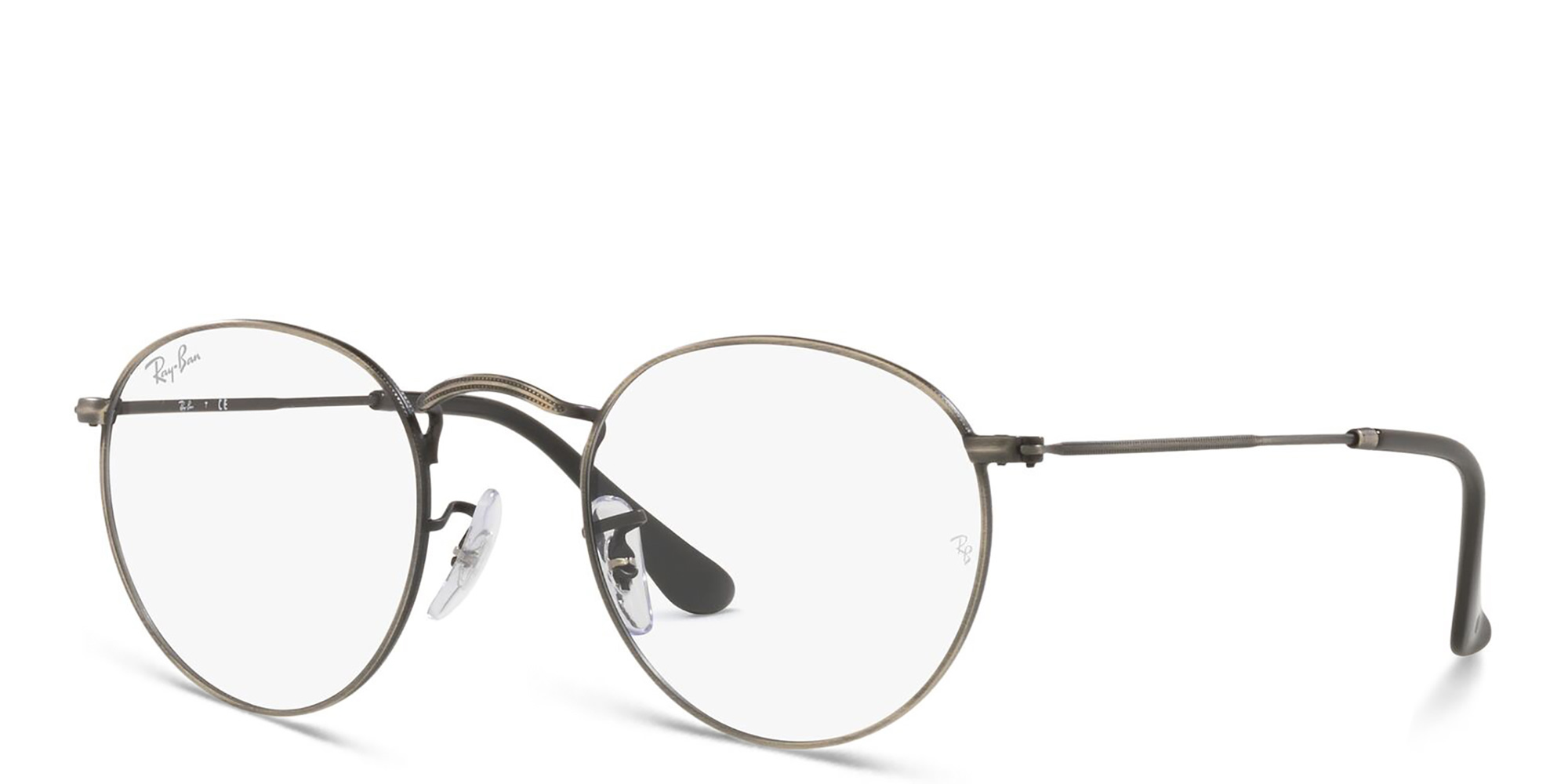 Shop Ray-Ban Round Metal Unisex Eyeglasses in Gunmetal online.