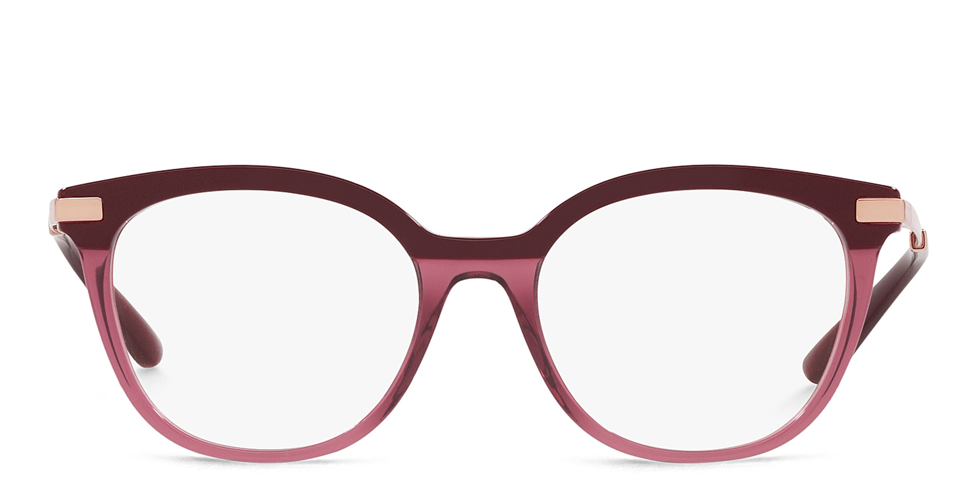 Dolce & Gabbana Panthos Eyeglasses in Bordeaux/Transparent Bordeaux – Product Photo 1