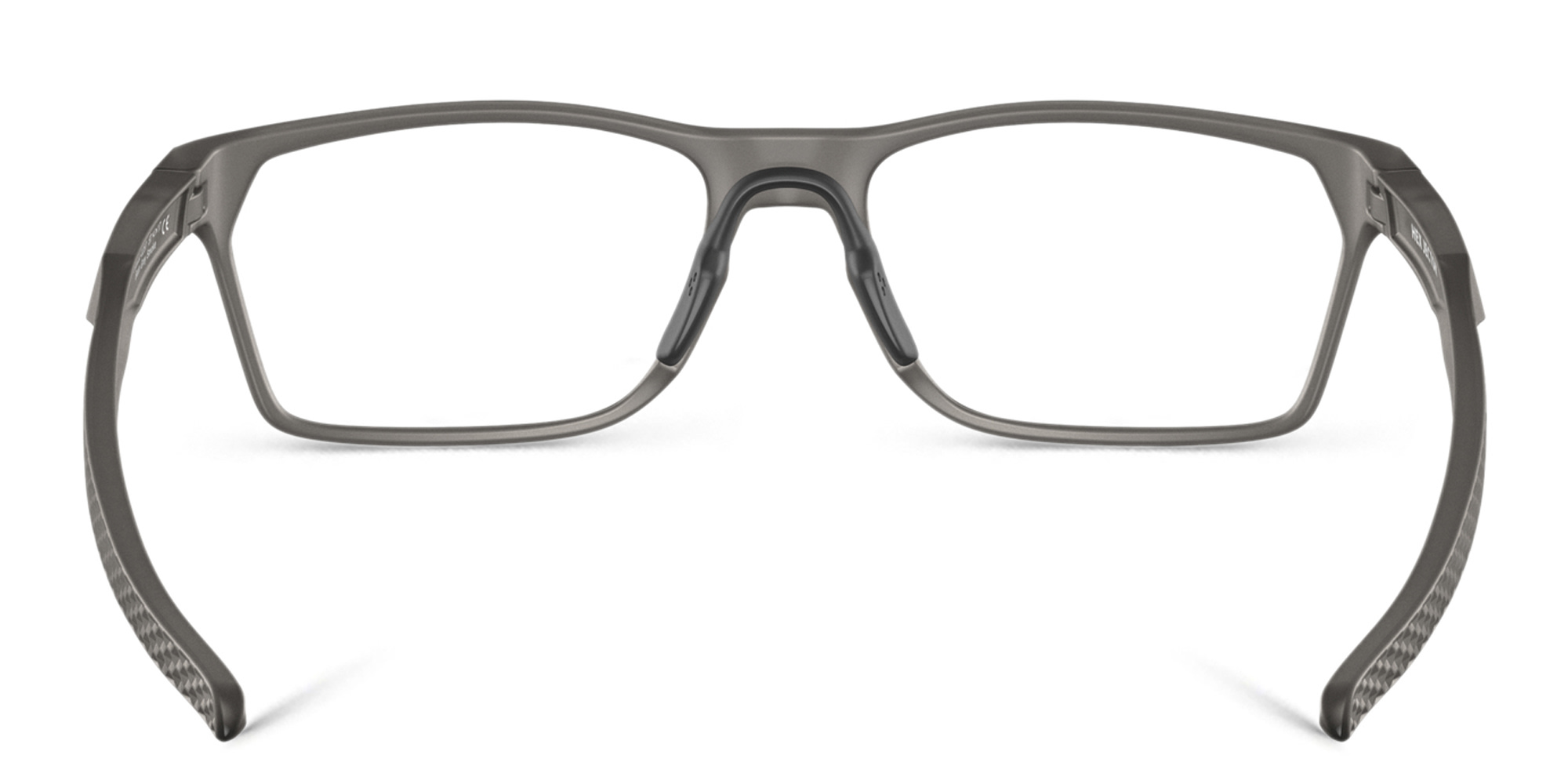 Oakley Hex Jector Wide Rectangle Eyeglasses in Satin Grey Smoke – Product Photo 4