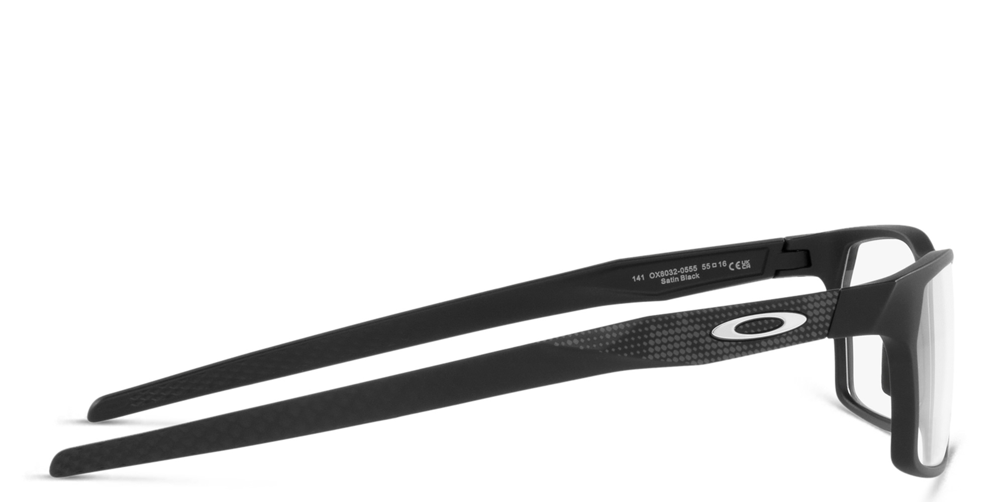 Shop Oakley Wide Rectangle Eyeglasses in Rubber Black online.